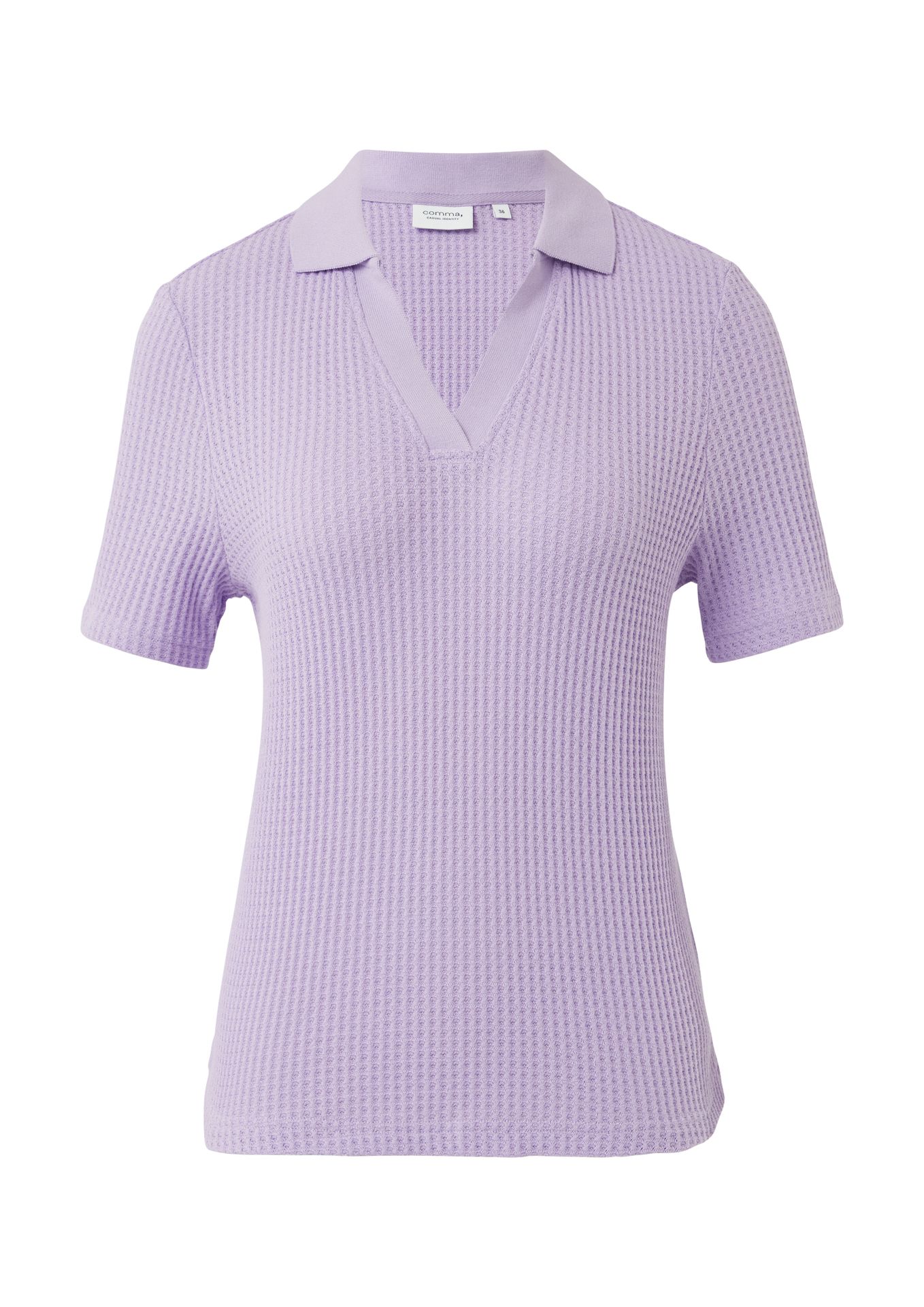 uni Polo-Shirt aus grobem  Waffelpiquee in Baumwoll-Mix