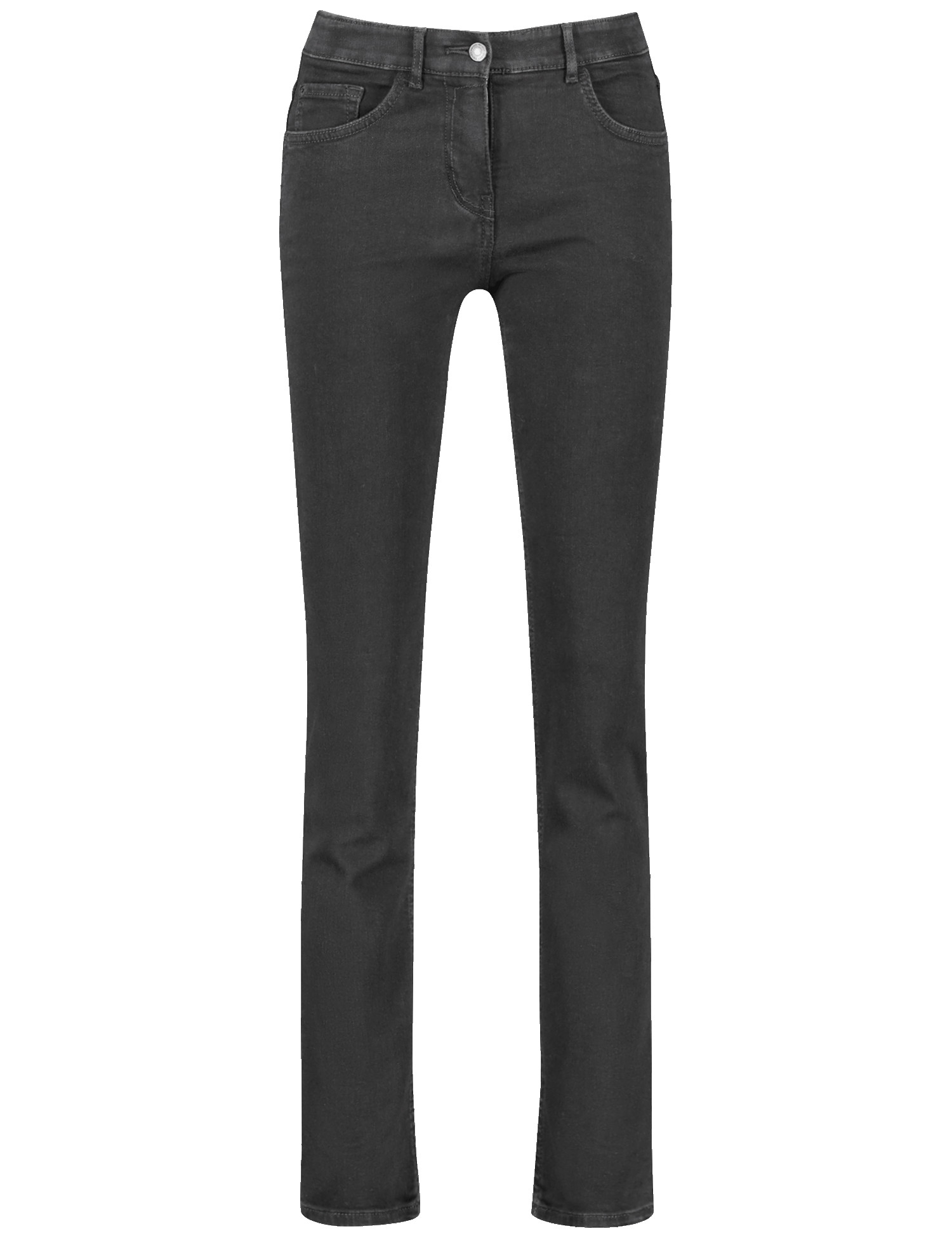 Damen-5-Pocket-Jeans aus elastischem Baumwoll-Denim