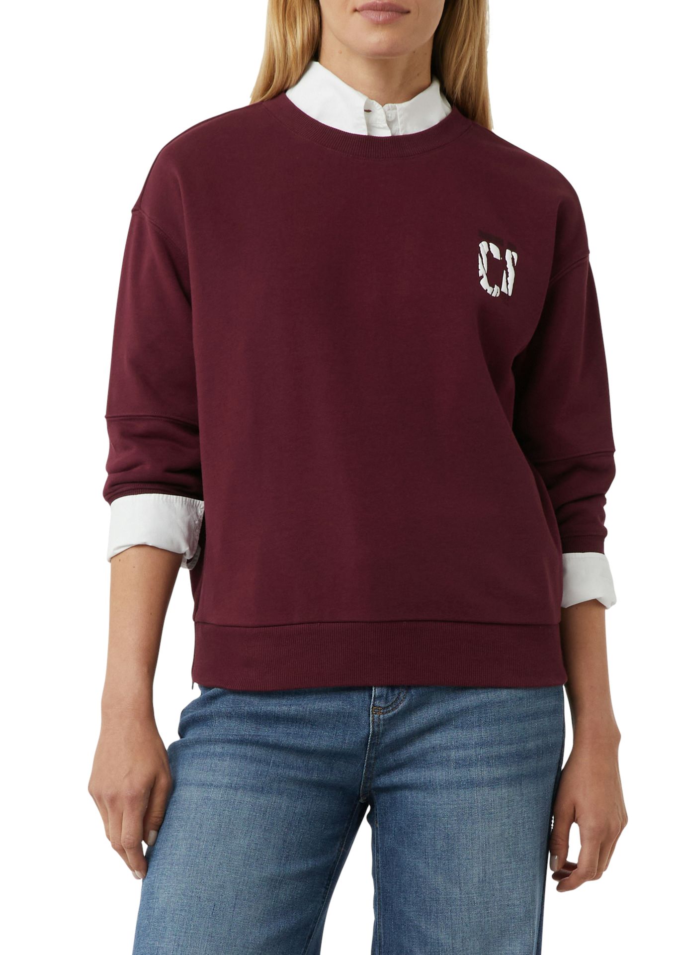 sportliches 3/4 Arm-Sweatshirt mit College-Print