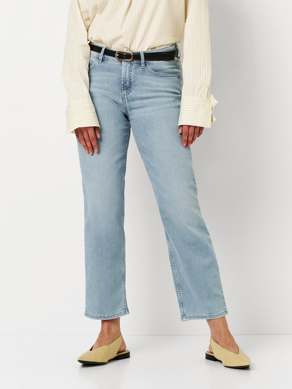 feminine Plus-Fit-Jeans "Ella Cropped"