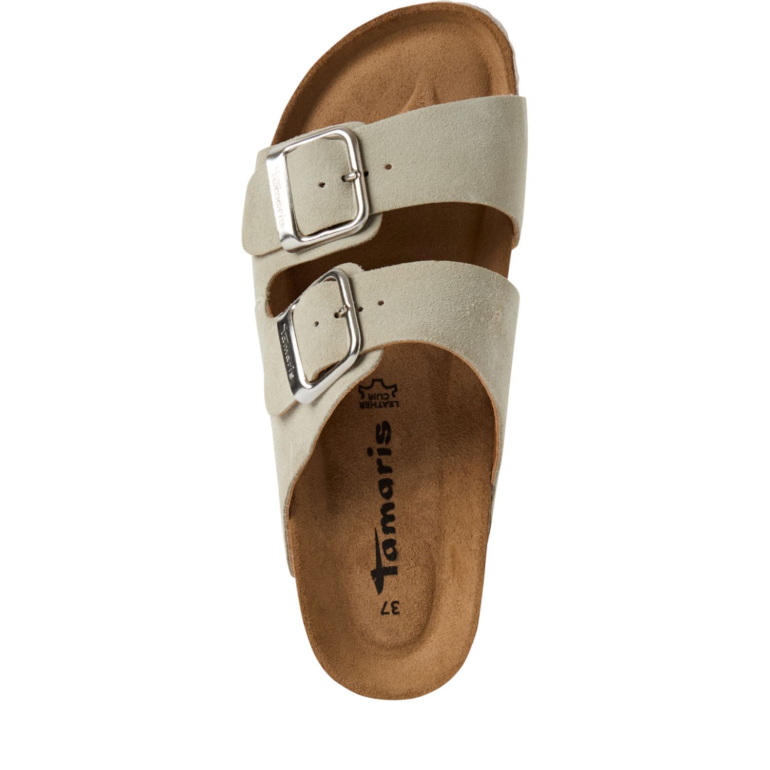 Da.-Pantolette im Birkenstock-Look aus echtem Leder