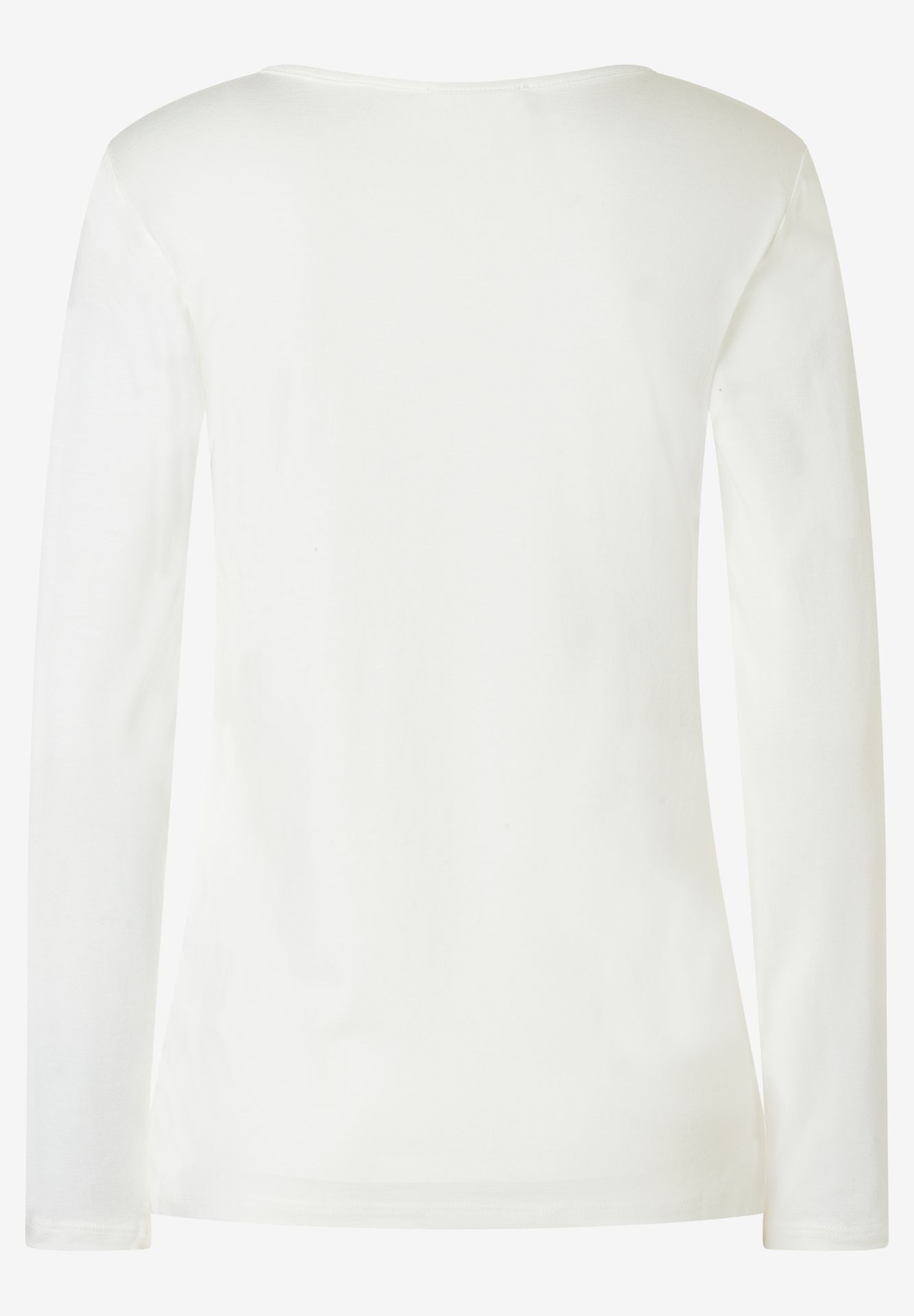 Basic-Langarm-Shirt aus Baumwoll-Modal-Mix