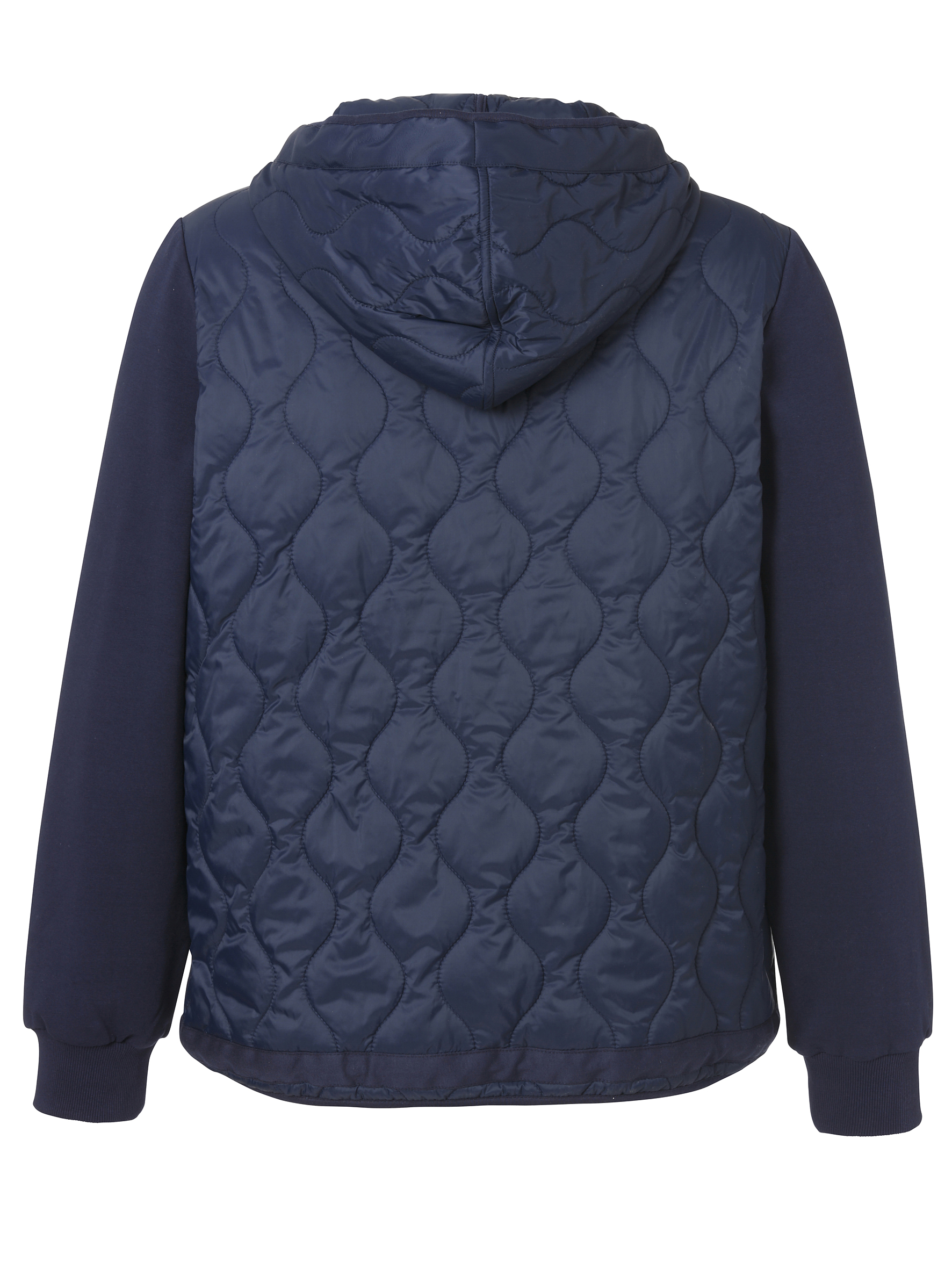 Sweat-Jacke mit gesteppter Front aus Baumwoll-Mix mit Kapuze