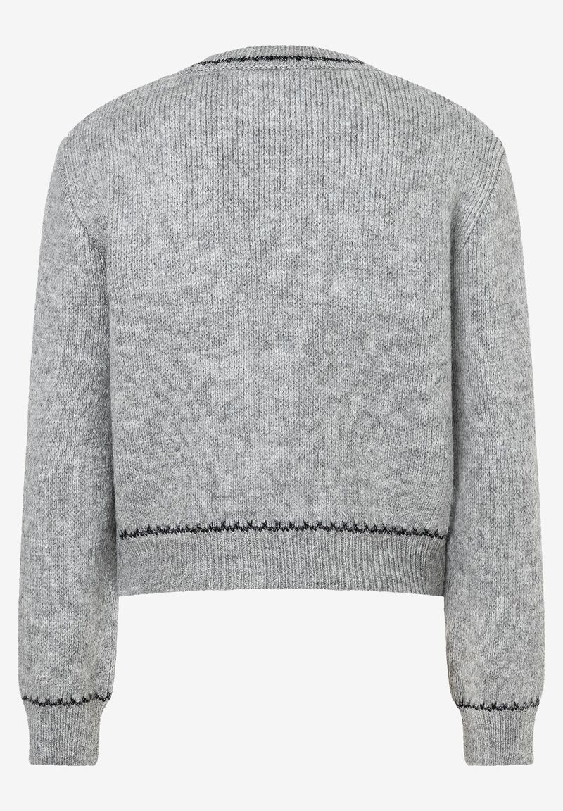kurzer Strick-Cardigan mit Lurex-Details