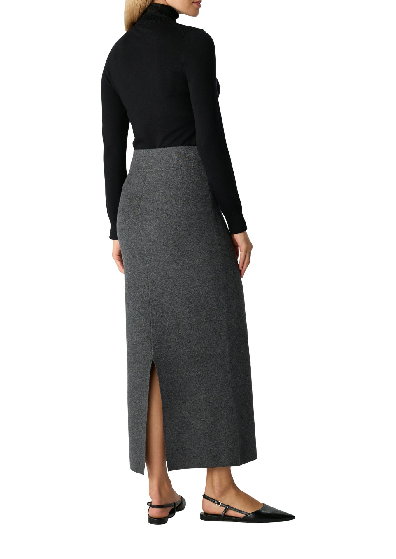 langer Strickrock aus Viskosemix