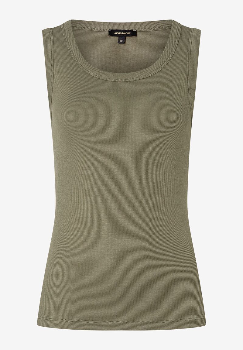 sportliches Ripp-Tank-Top aus Baumwoll-Elasthan