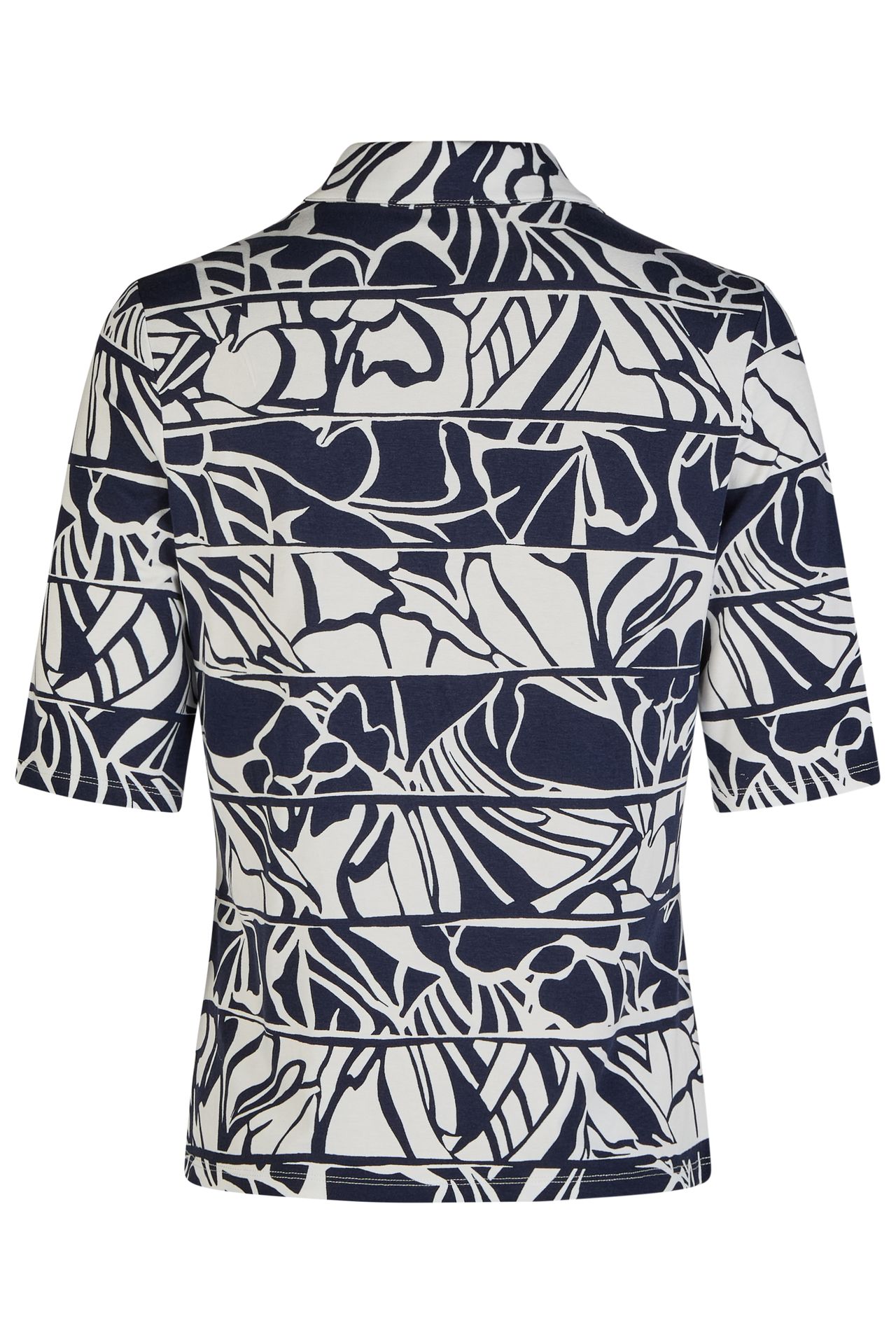 feminines Polo-Shirt mit graphischem Allover-Print