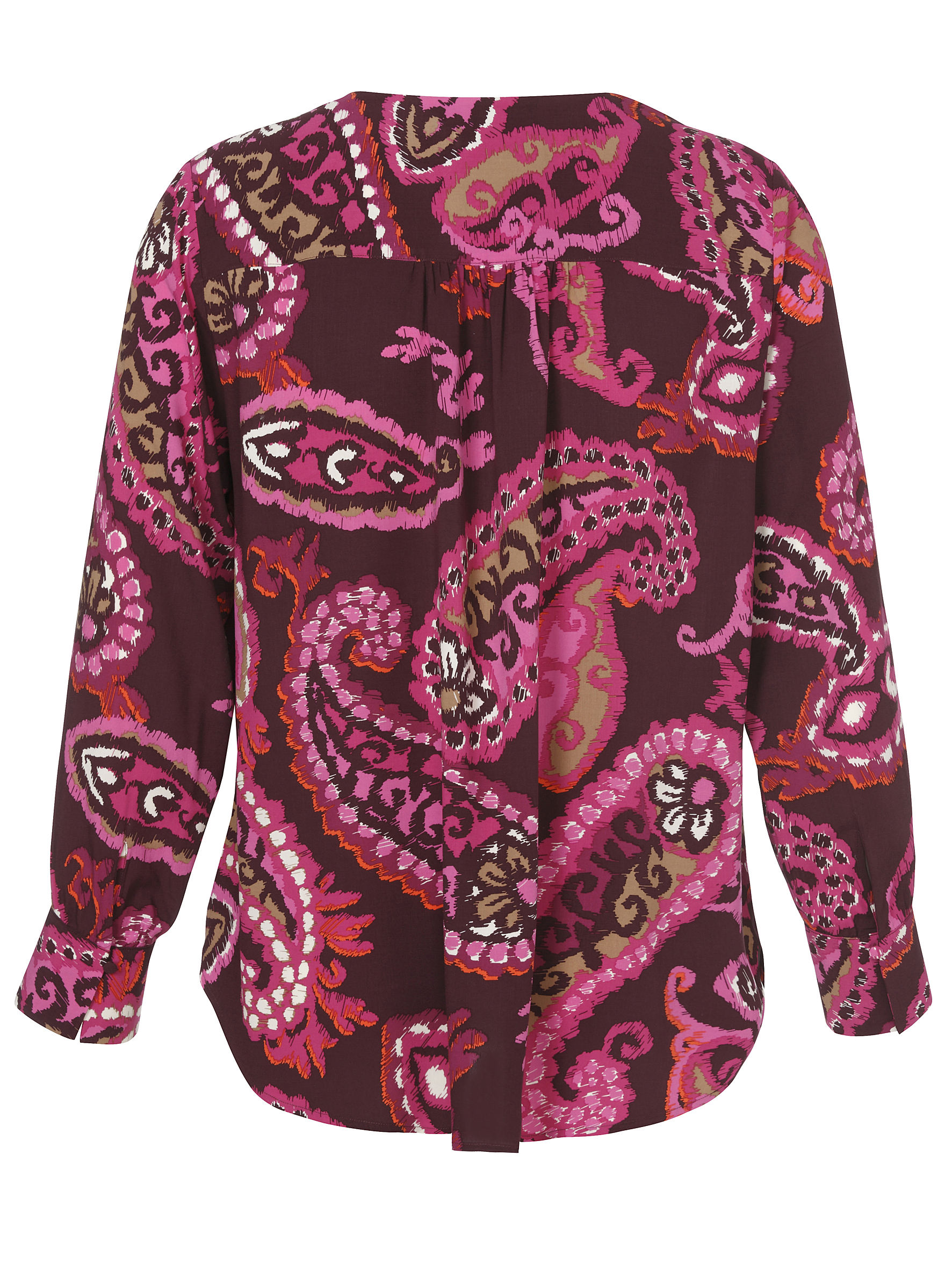 Schlupf-Bluse mit graphisch-floralem Druck aus Viskose