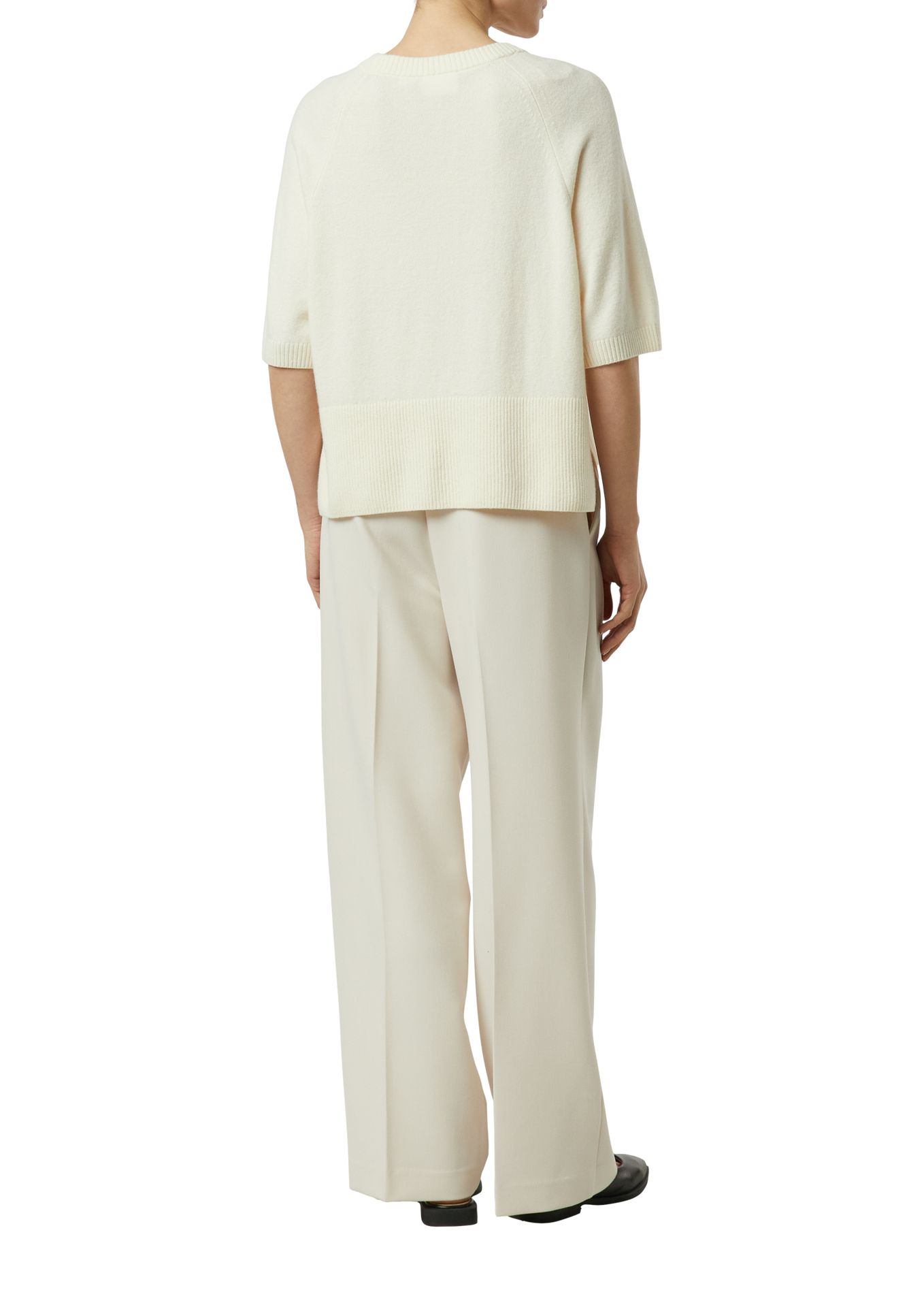flauschiger Feinstrick-Pullover in Cashmere-Optik aus Baumwoll-Mix