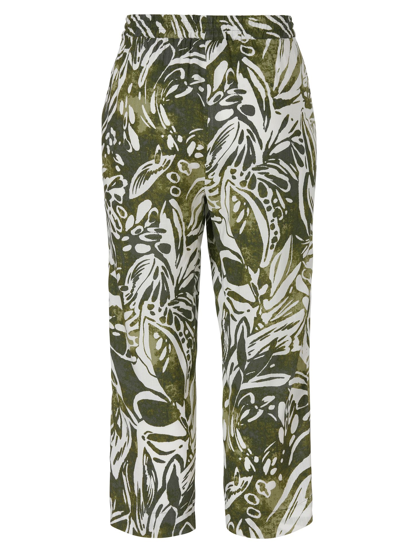 leichte Schlupf-Hose mit sommerlichem Allover-Druck aus Viskose