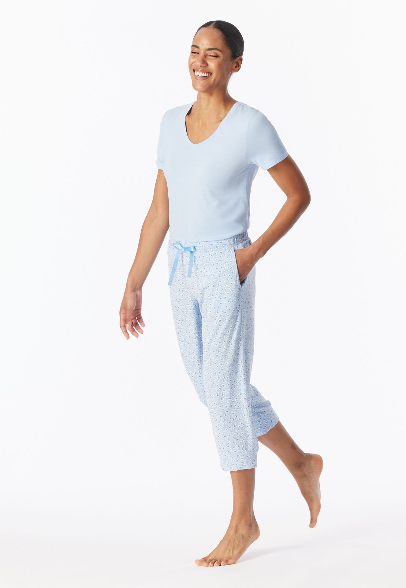 Damen-Nightwear-Hose im Allover-Print "Mix & Relax"