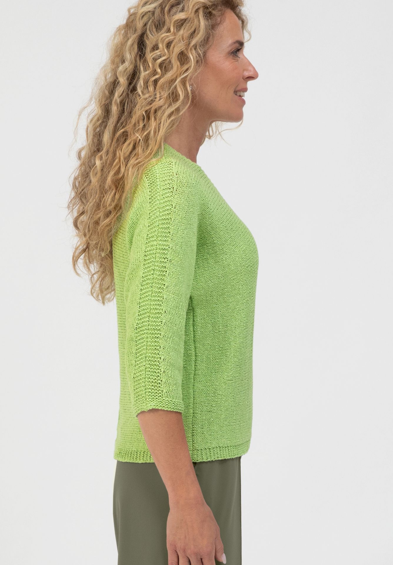 sommerlicher Strickpullover "OLINDE" aus Bändchengarn im Baumwoll-Mix