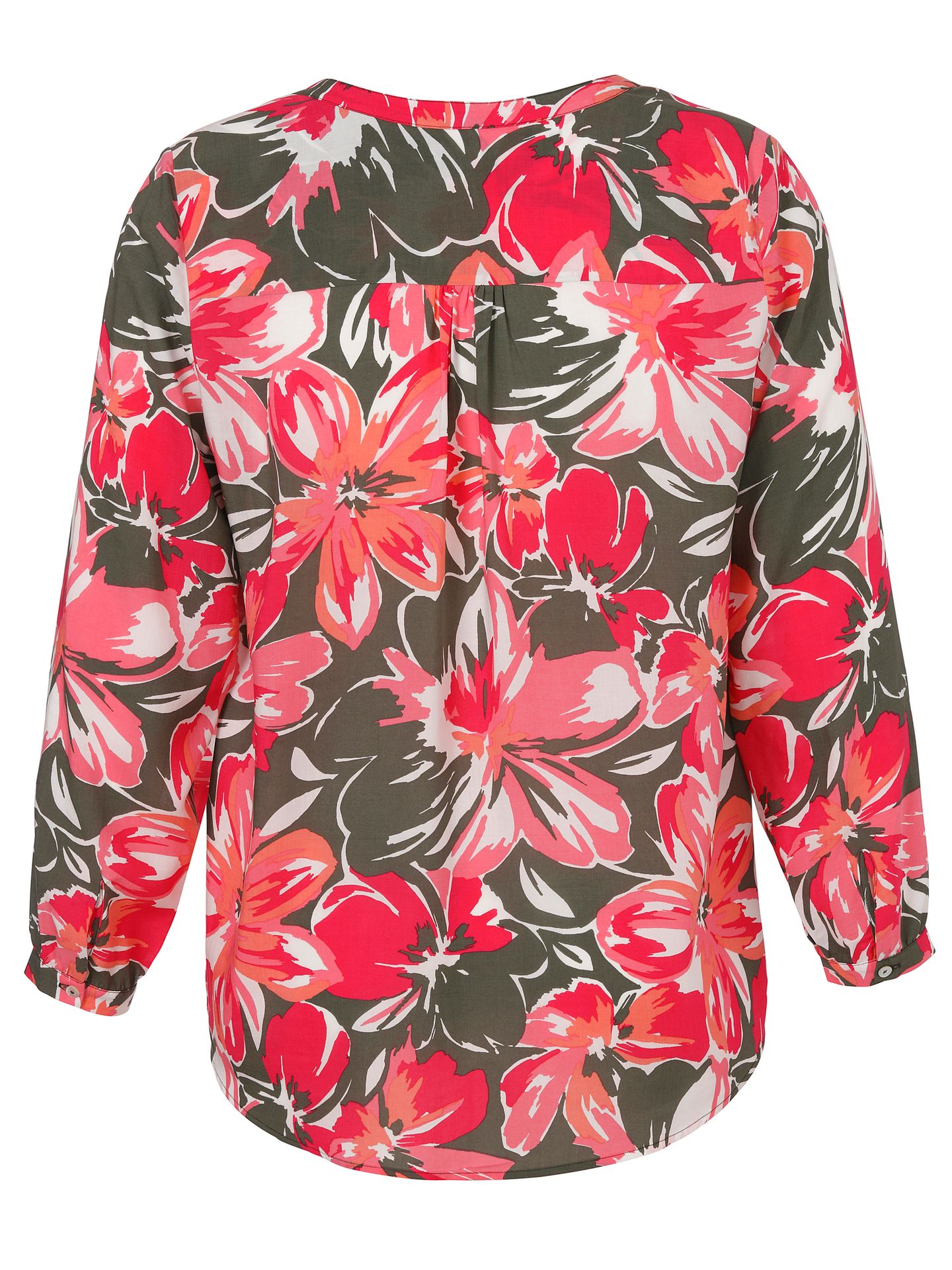 modisch-weite Bluse im floralen Allover-Print aus Viskose