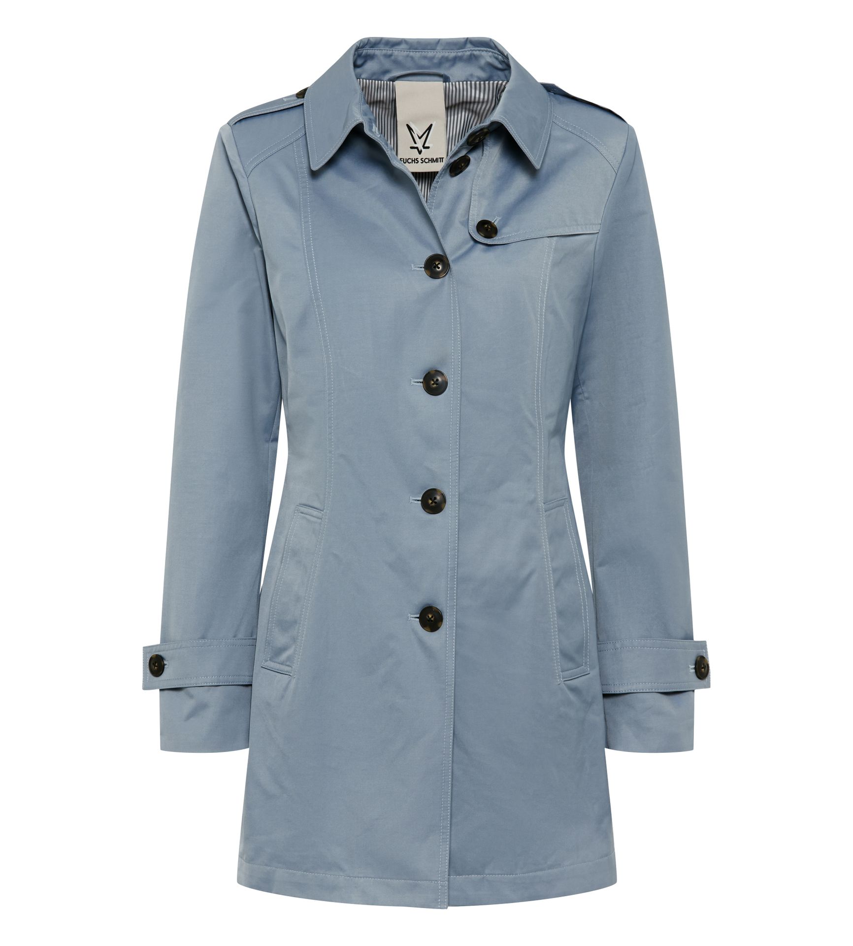 City-Kurz-Trench aus Baumwoll-Mix