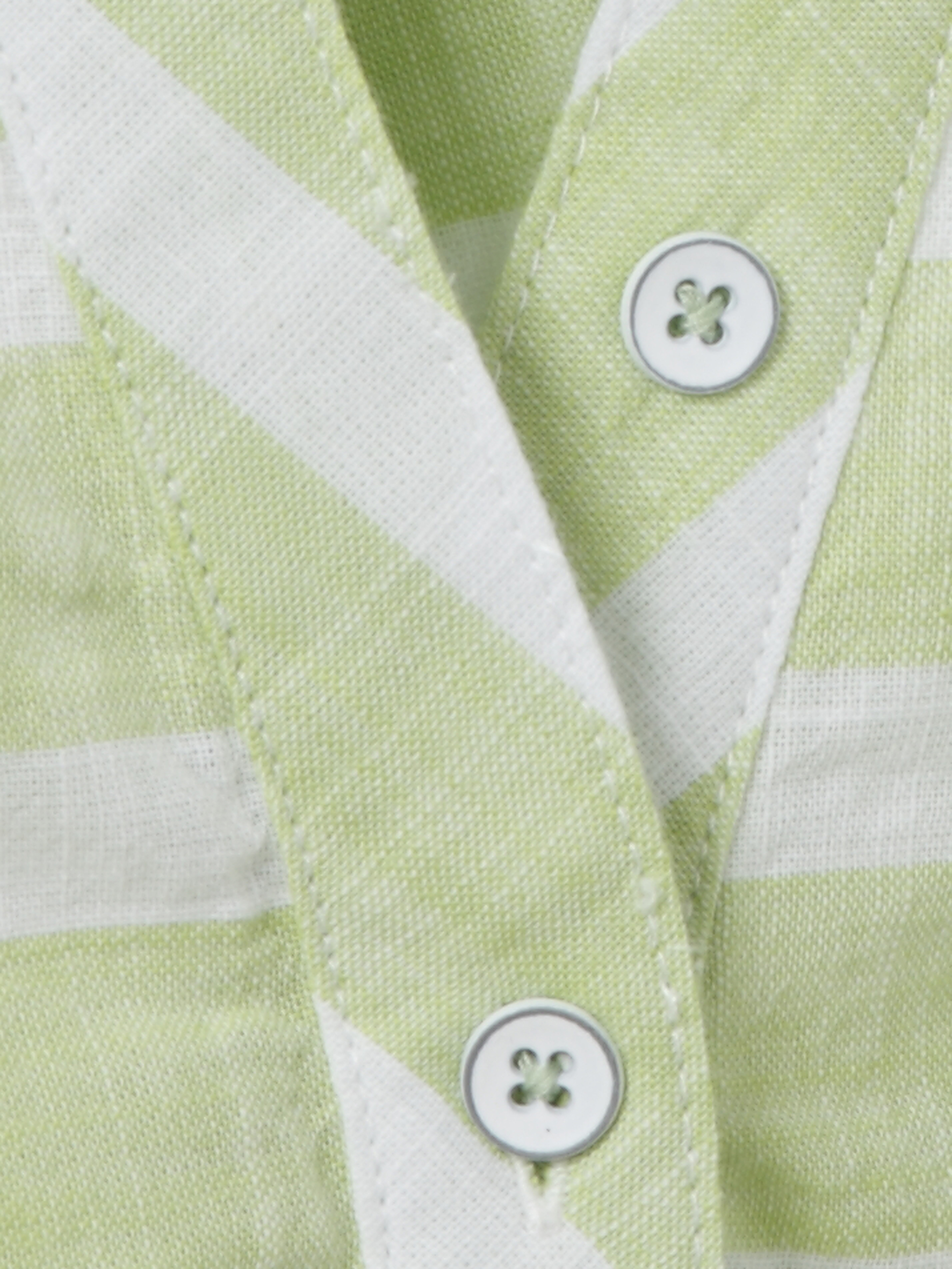 Baumwoll-Bluse mit Krempel-Arm und Streifen-Muster