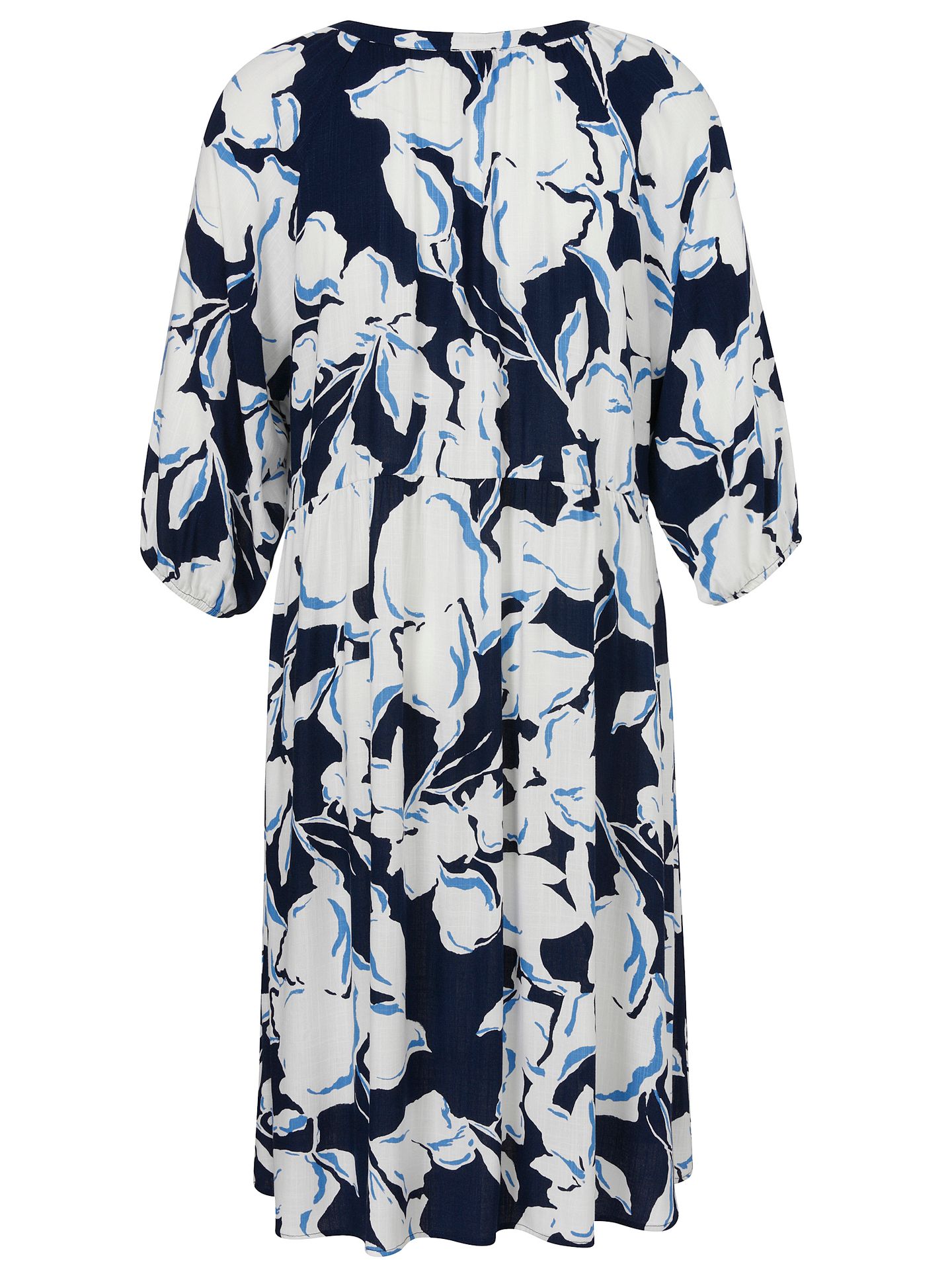 luftiges Sommer-Kleid mit großfloralem Print aus Viskose