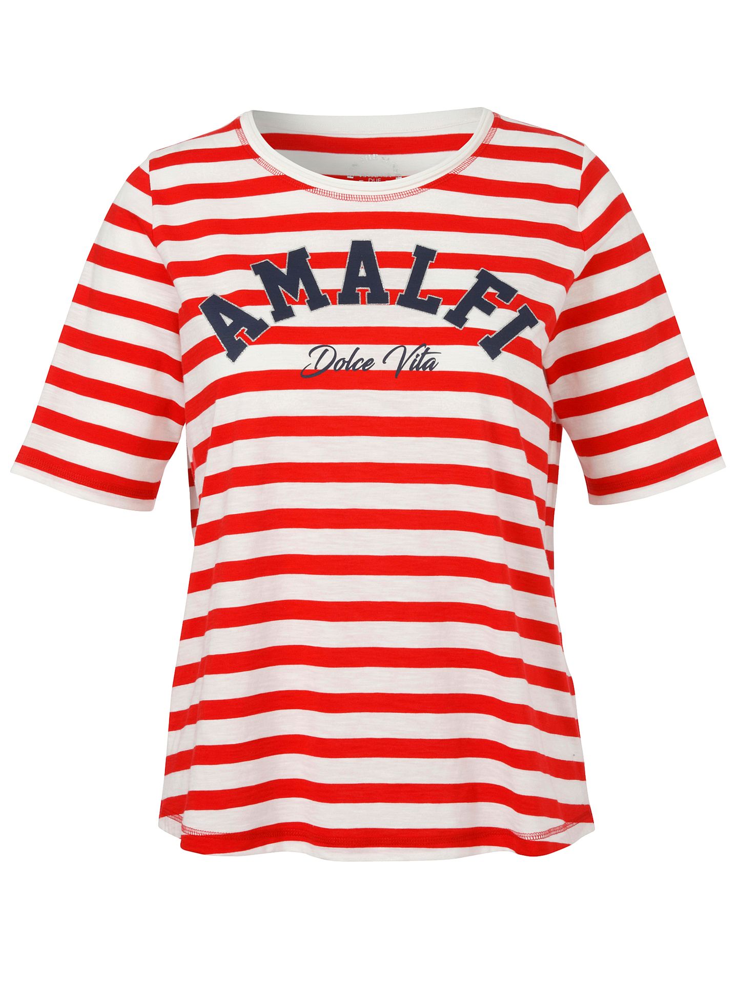 Baumwoll-T-Shirt mit blockringel und maritimen Front-Motiv