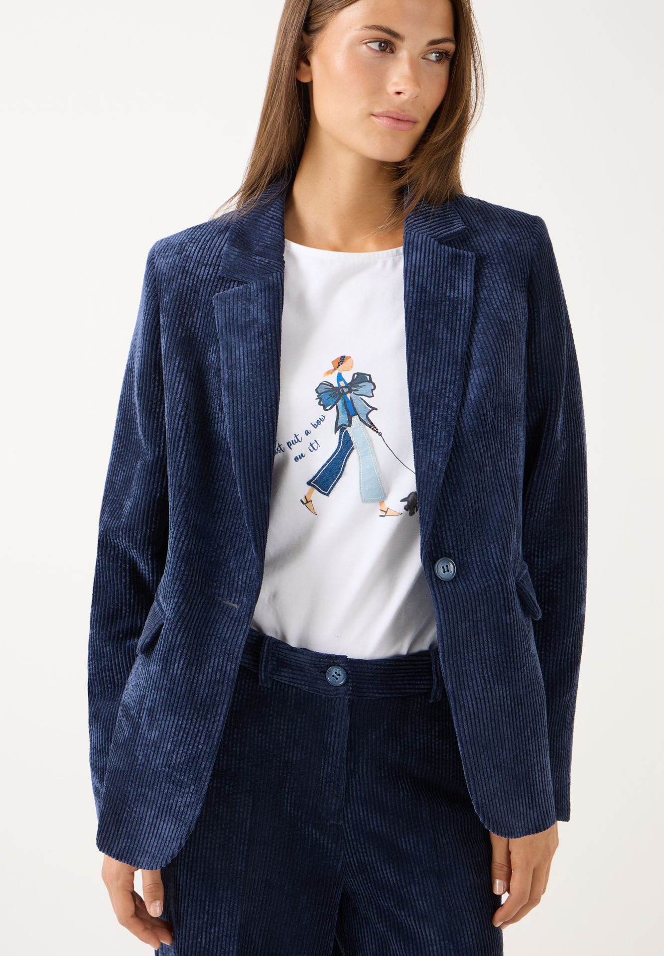 Breit-Cord-Blazer im modischen Oversized-Look