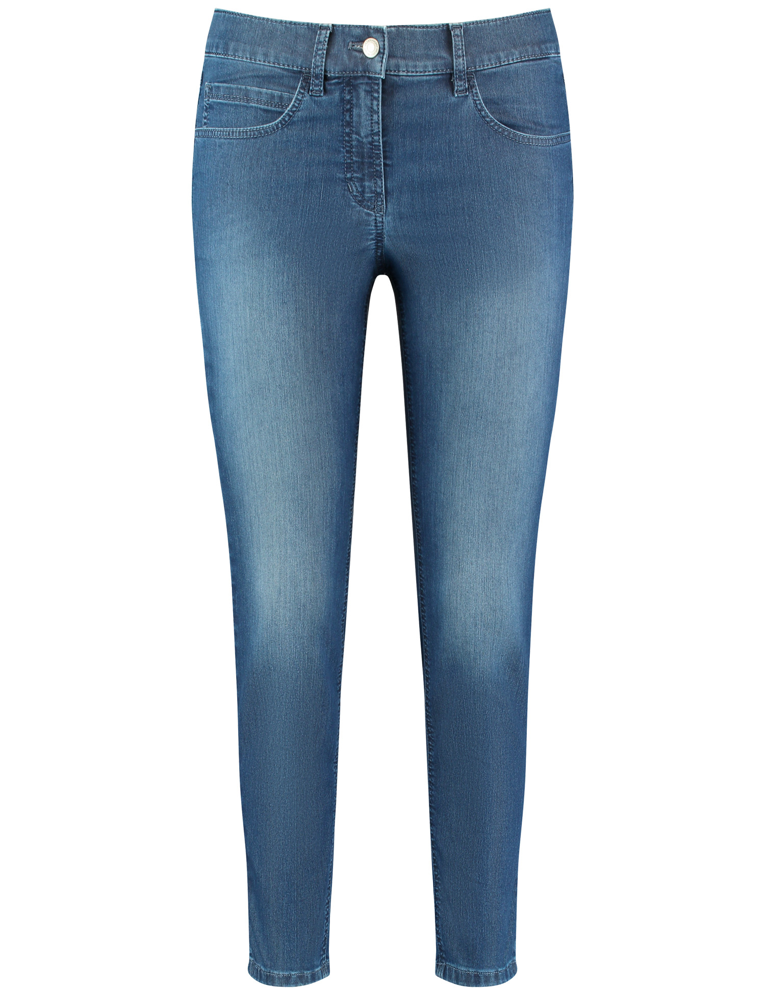 verkürzte Skinny-Jeans aus Baumwoll-Elasthan