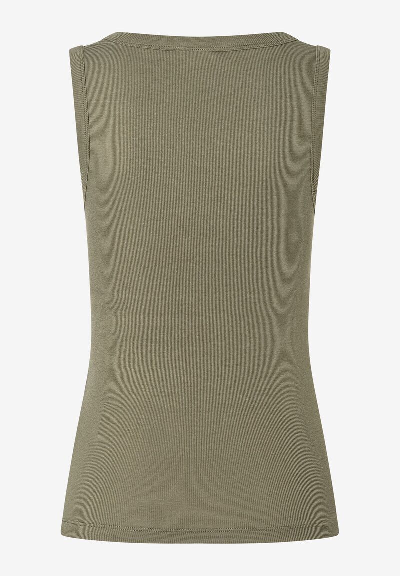 sportliches Ripp-Tank-Top aus Baumwoll-Elasthan
