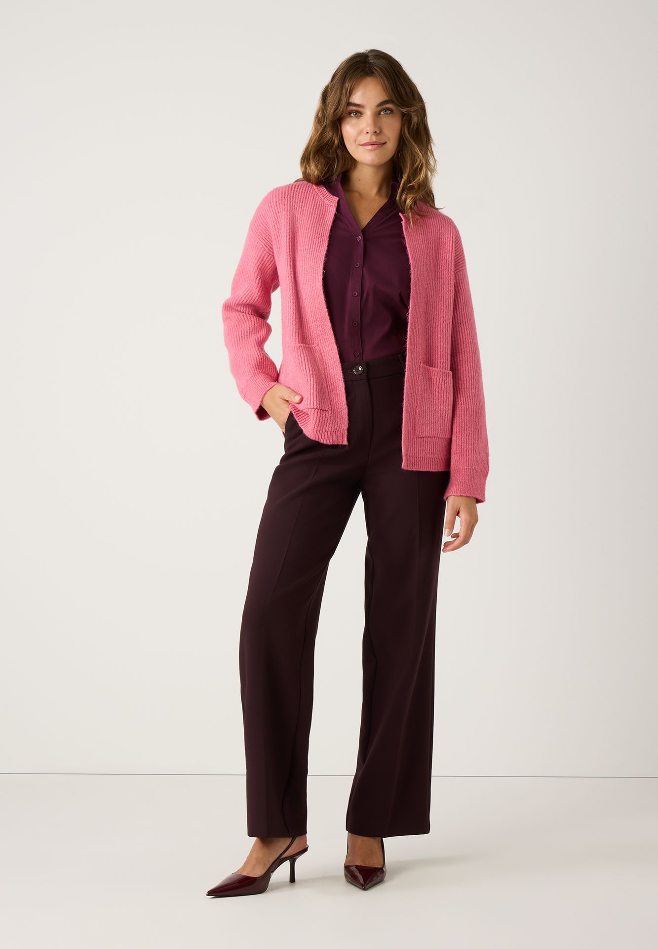 flauschig-weicher offener Rippen-Cardigan ohne Wolle