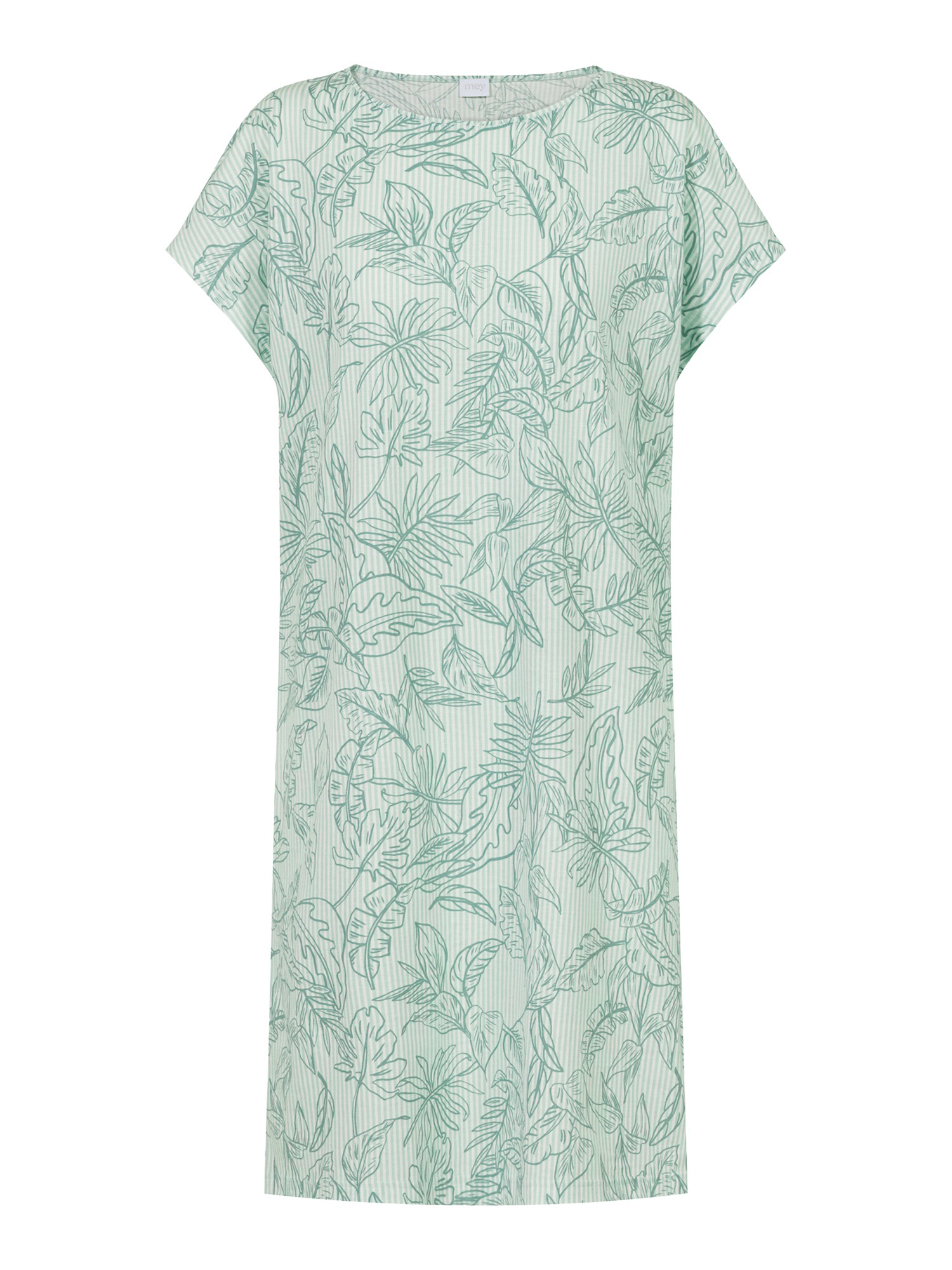 Damen-Nachthemd mit Allover-Druck aus Baumwoll-Jersey mit überschnittenem Arm