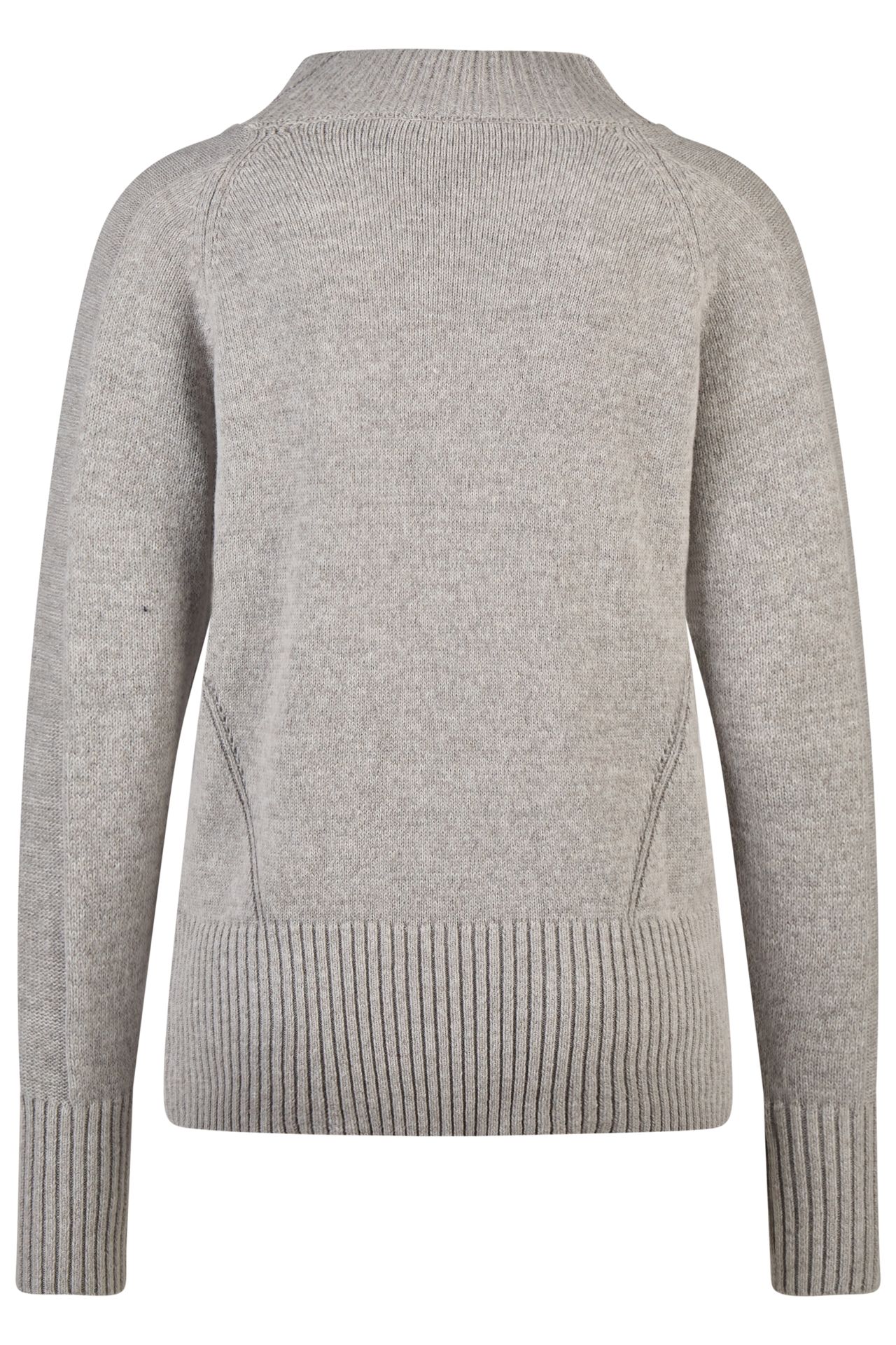 uni Basic-Pullover mit Wollanteil und Stehkragen