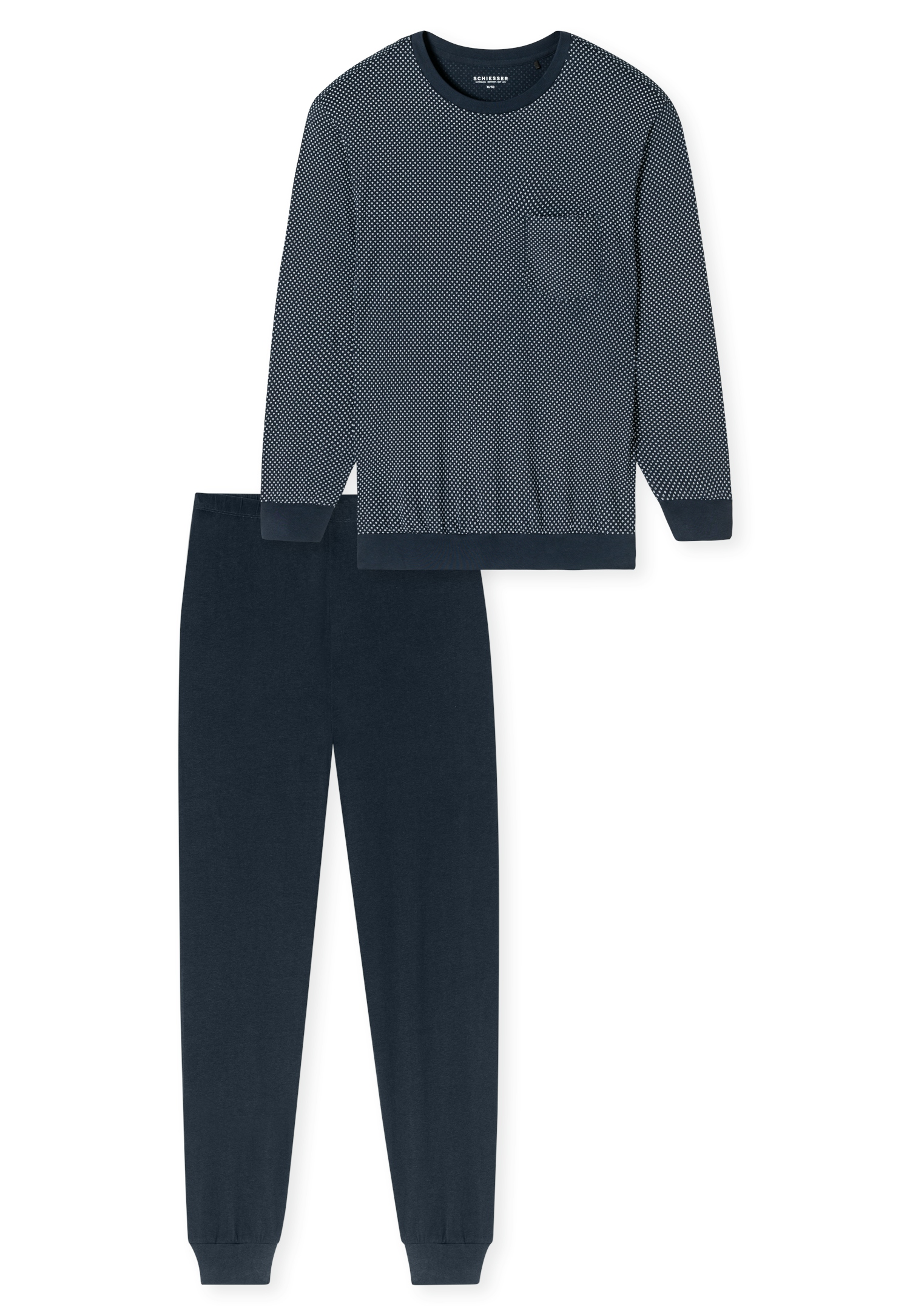 langer Herren-Schlafanzug aus Single-Jersey