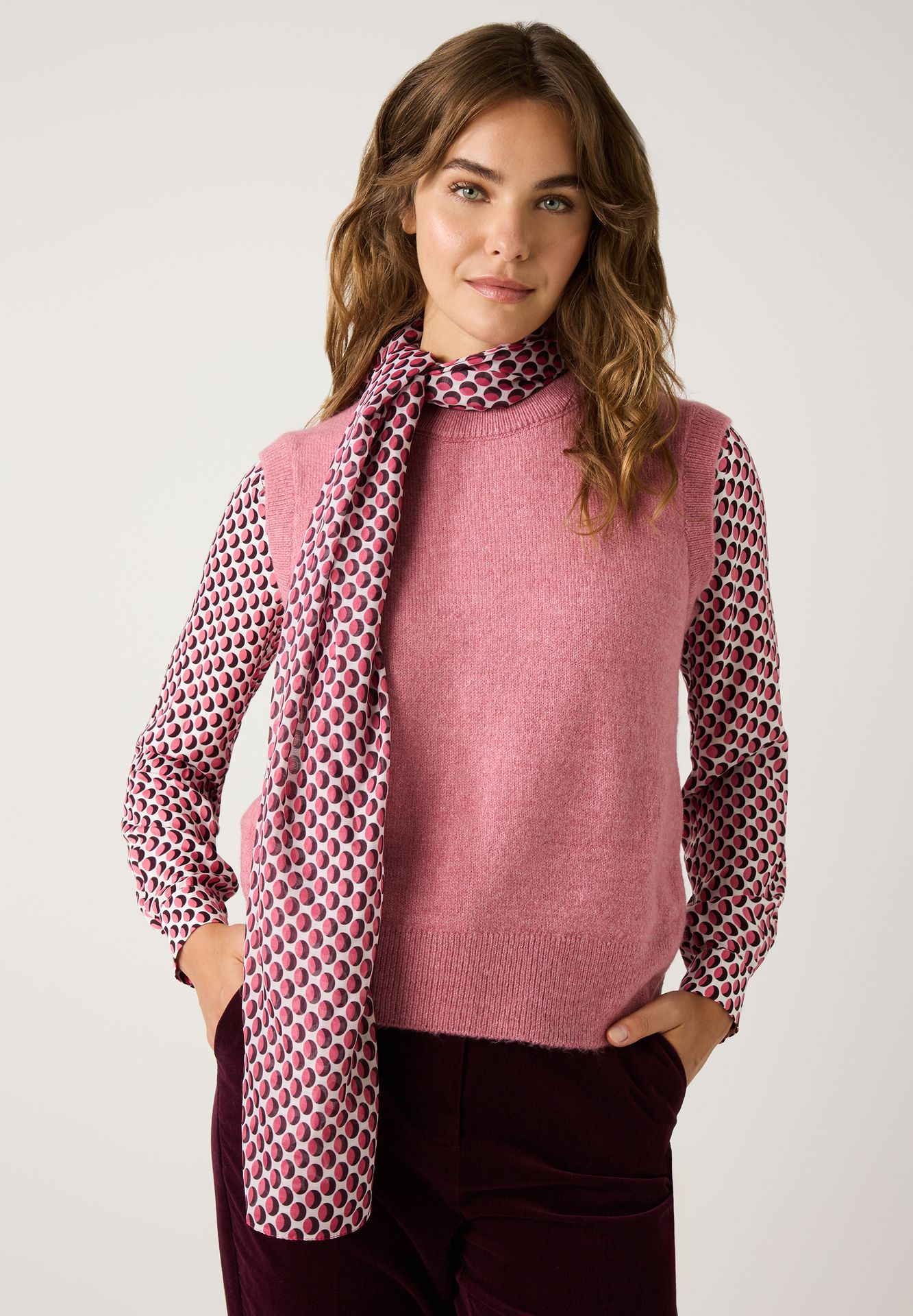 Printschal mit grafischem Muster