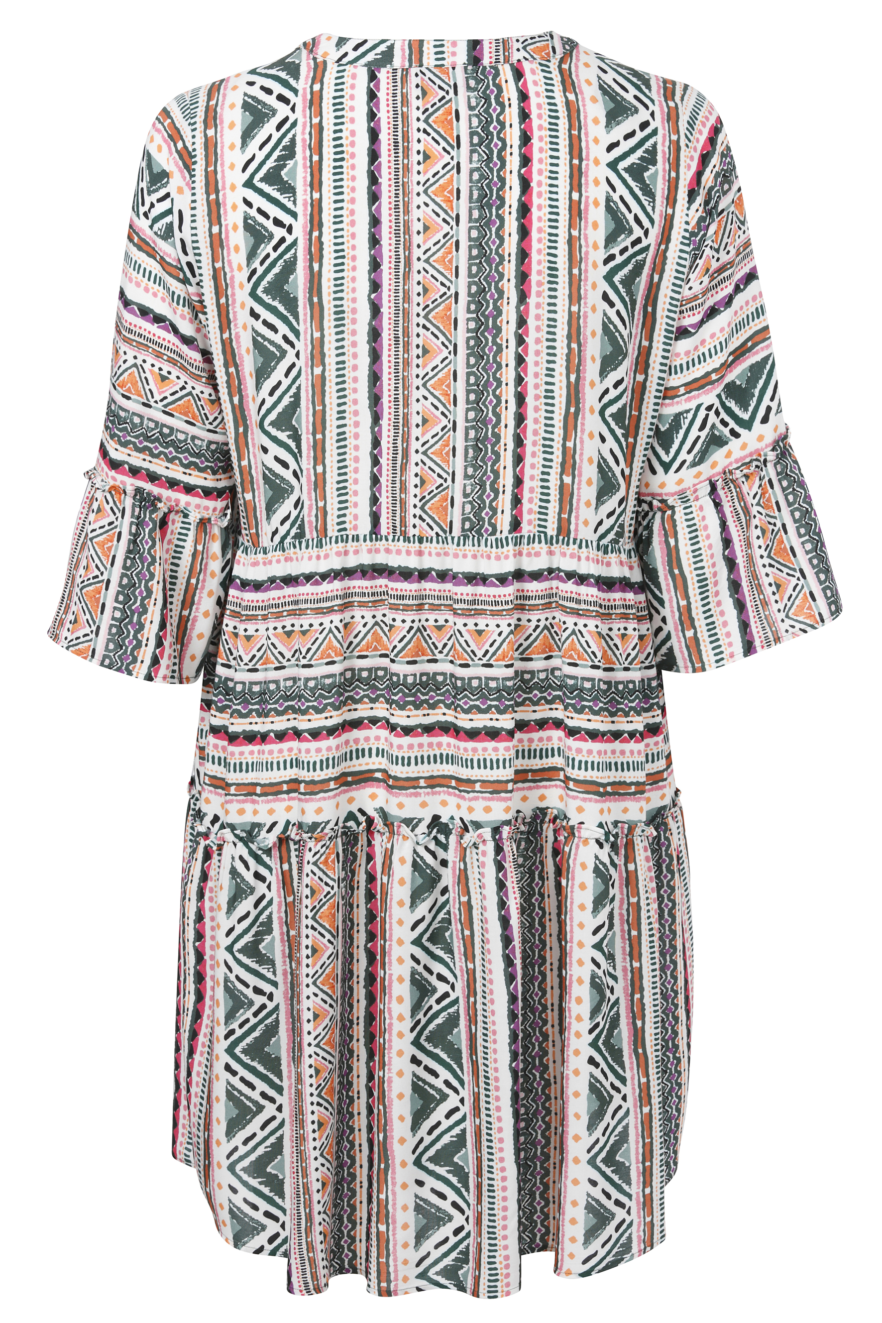 Tunika-Kleid mit Ethno-Druck aus reiner Viskose