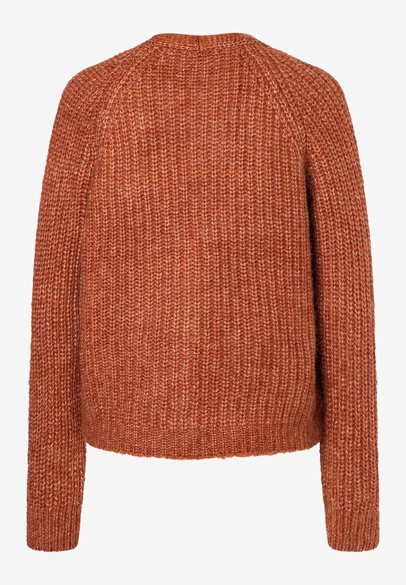 kurzer Grobstrick-Cardigan mit Mohair-Anteil