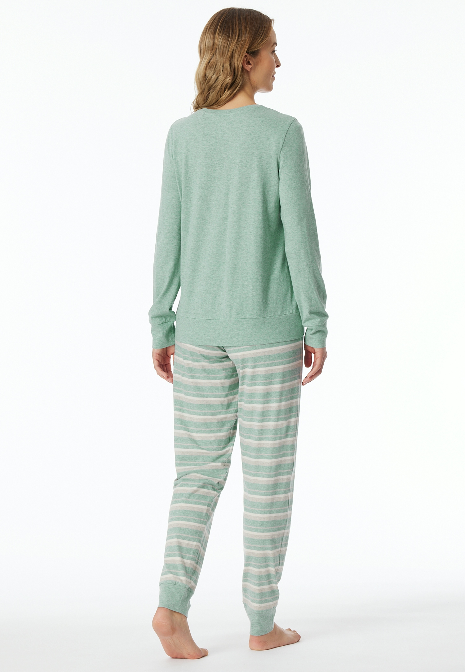 langer Damen-Schlafanzug  aus Single-Jersey