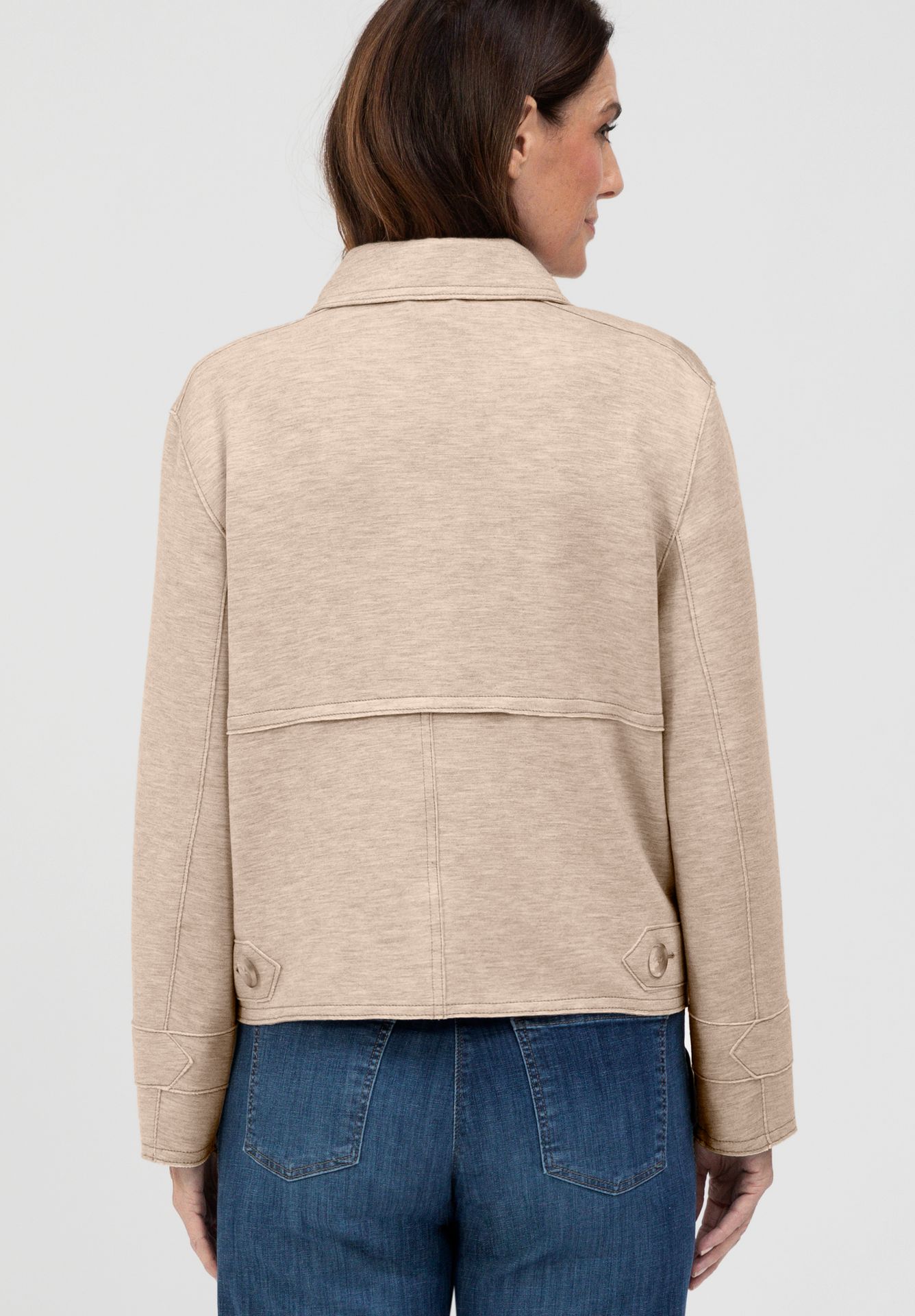 Kurzjacke "KATHERIN" im Doubleface-Look in Scuba-Qualität aus Viskose-Mix