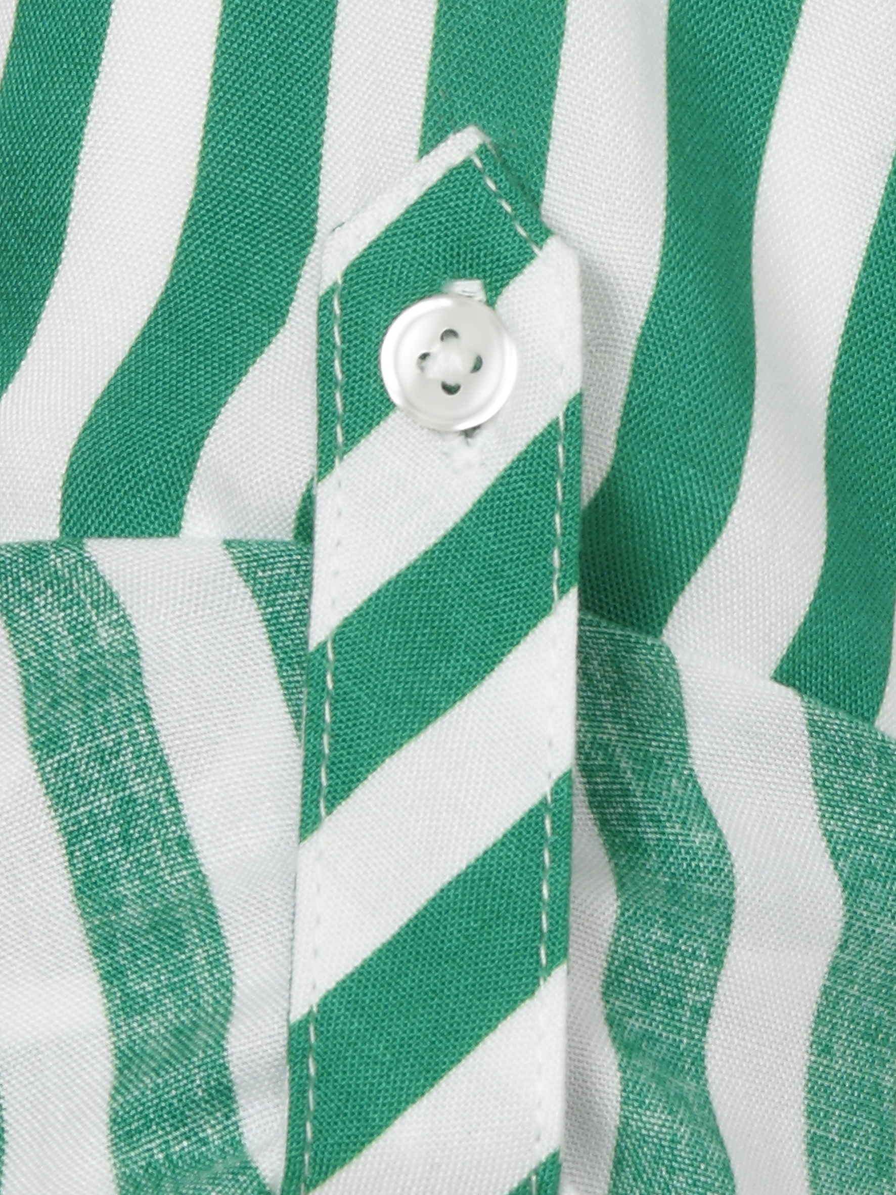 Streifen-Bluse mit V-Ausschnitt und 3/4 Arm aus Viskose