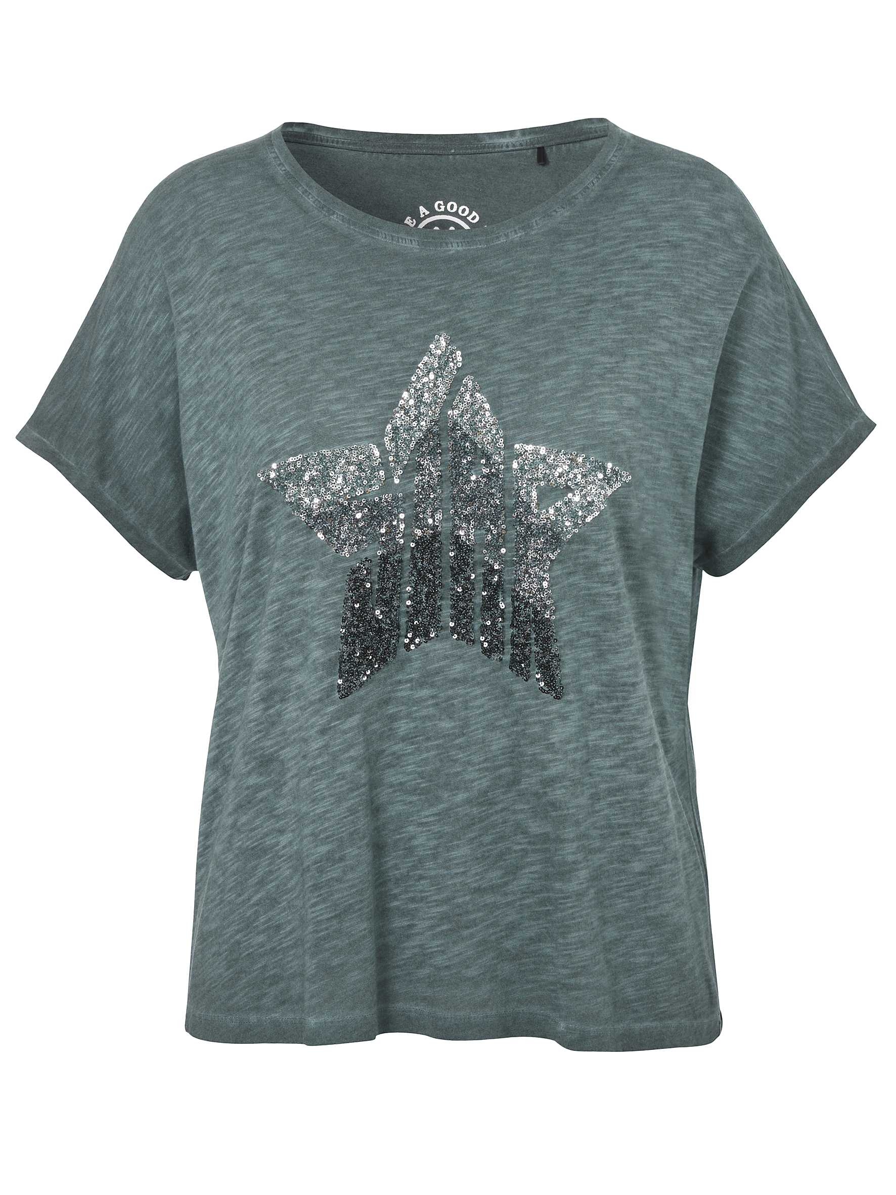 T-Shirt mit Pailletten-Front-Motiv