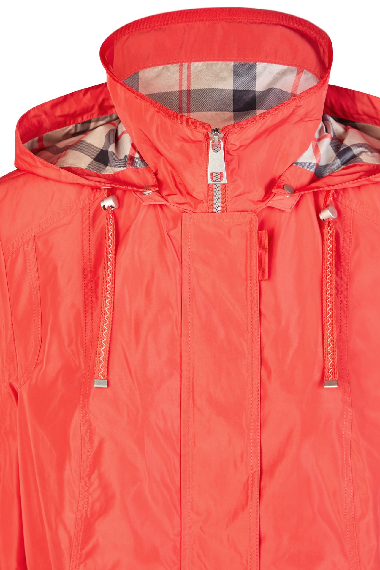 leicht gechinzte Jacke mit Kapuze