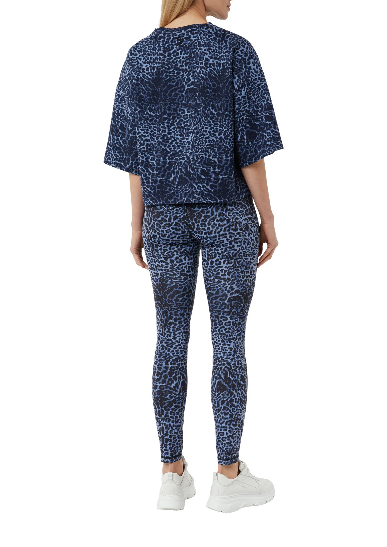 Oversize-T-Shirt mit Allover-Leo-Print aus Baumwoll-Jersey