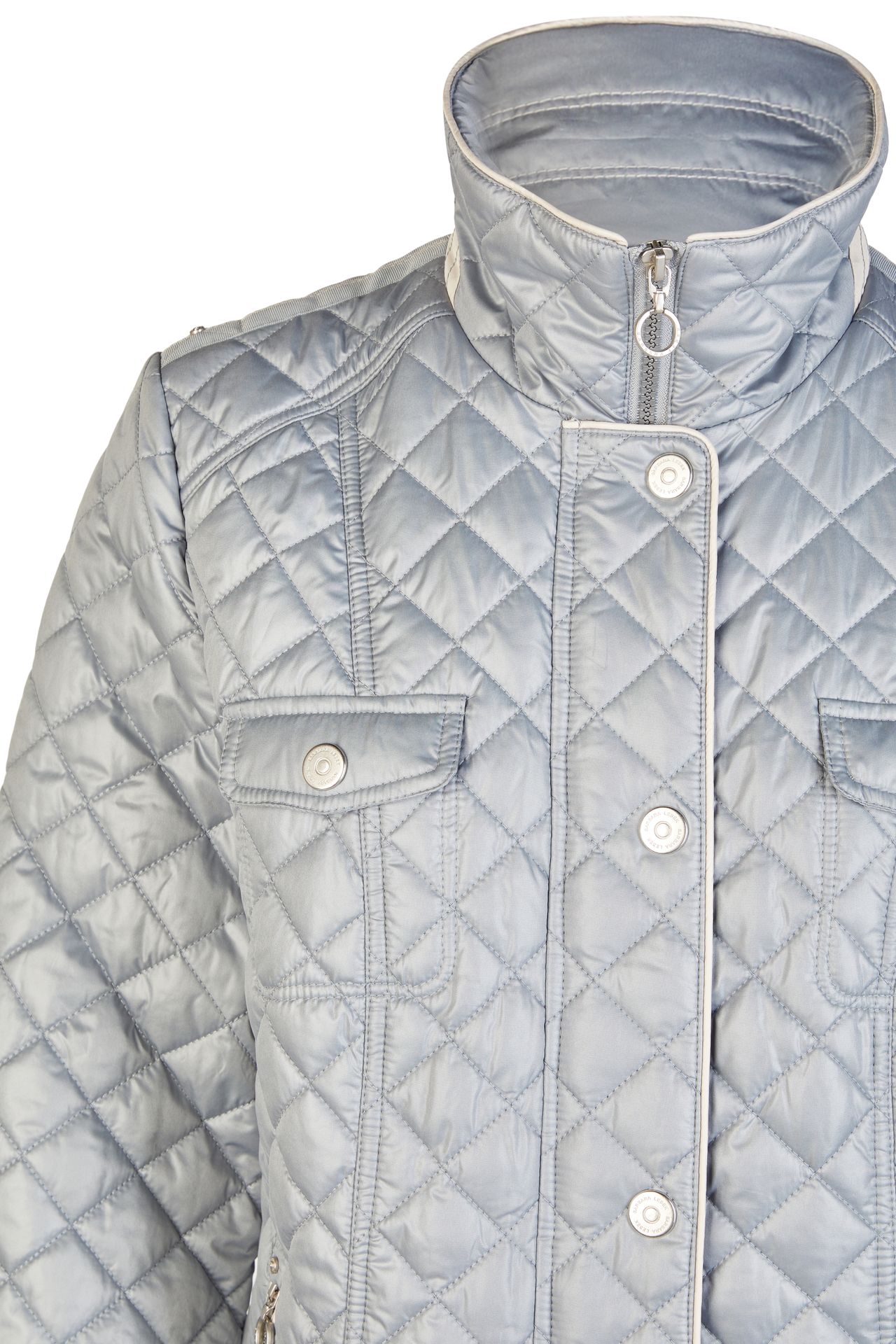 leichte Sandwich-Steppjacke mit Druckknöpfe