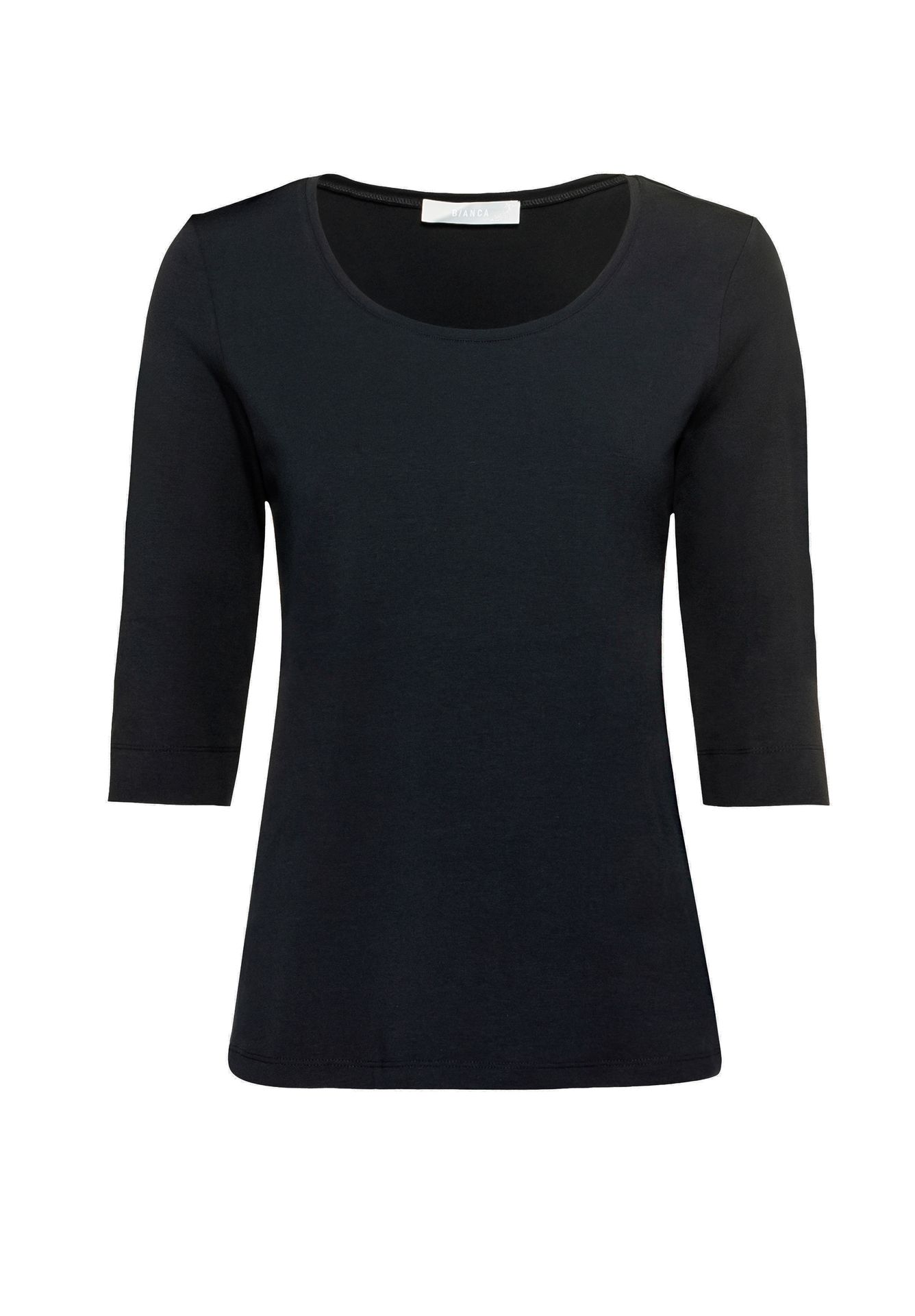 uni Basic-T-Shirt "DIELLA" aus Baumwoll-Modal-Mix