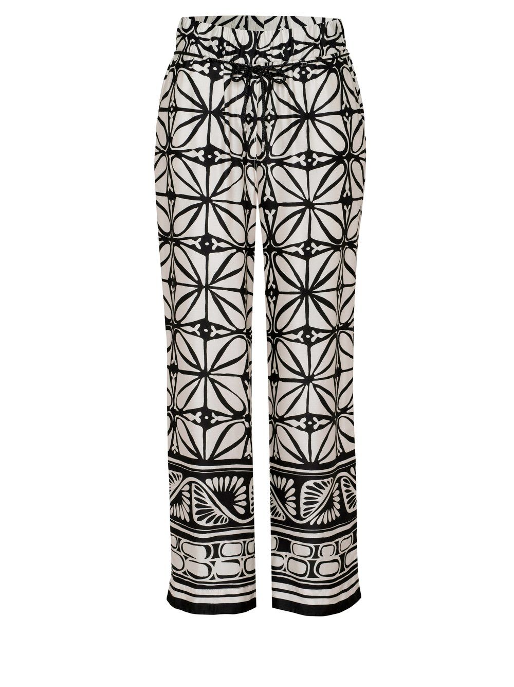 Palazzo-Hose "Pia Wide Chic 7/8" mit großem Allover-Print
