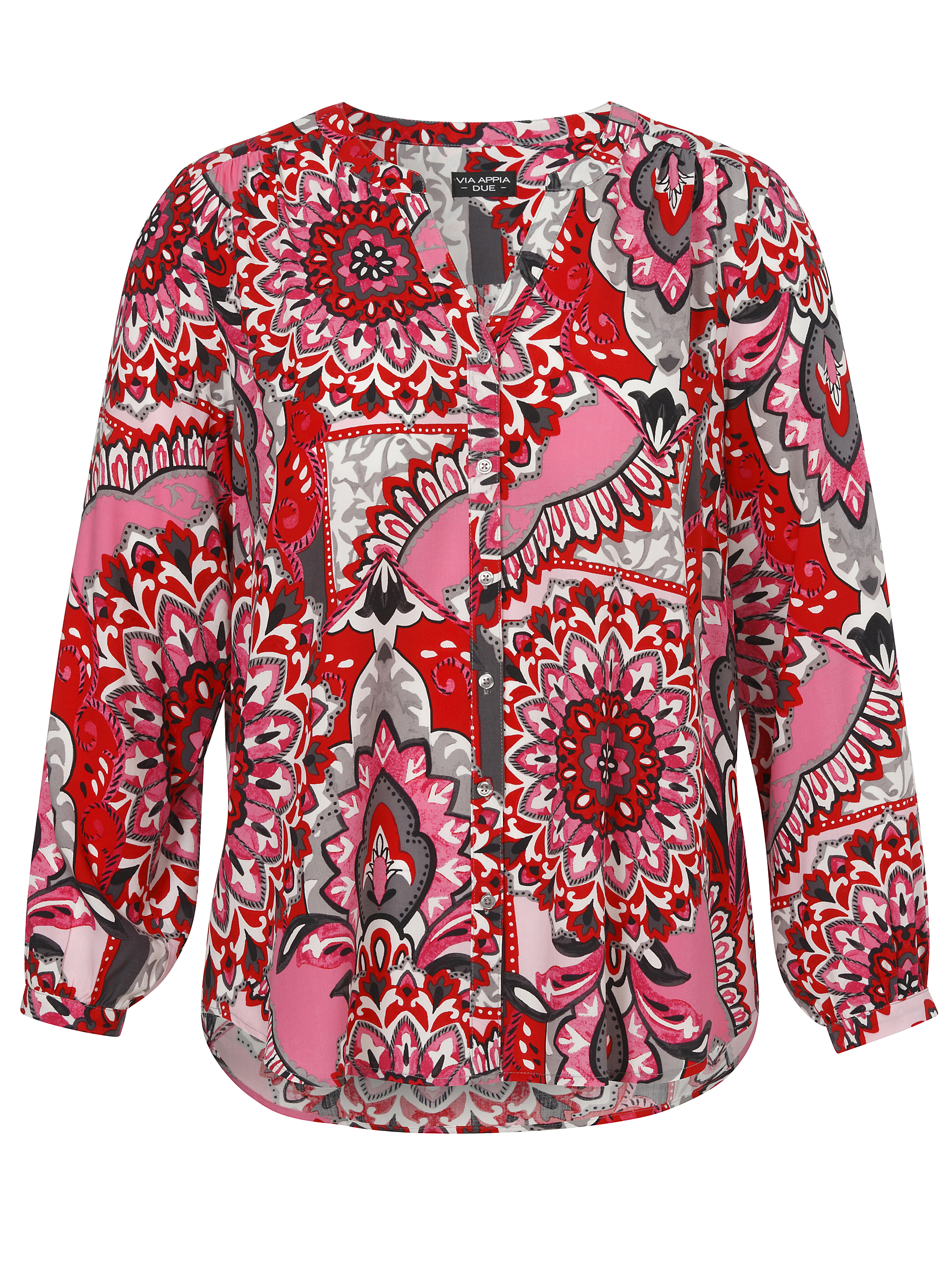 Allover-Print-Bluse aus reiner Viskose