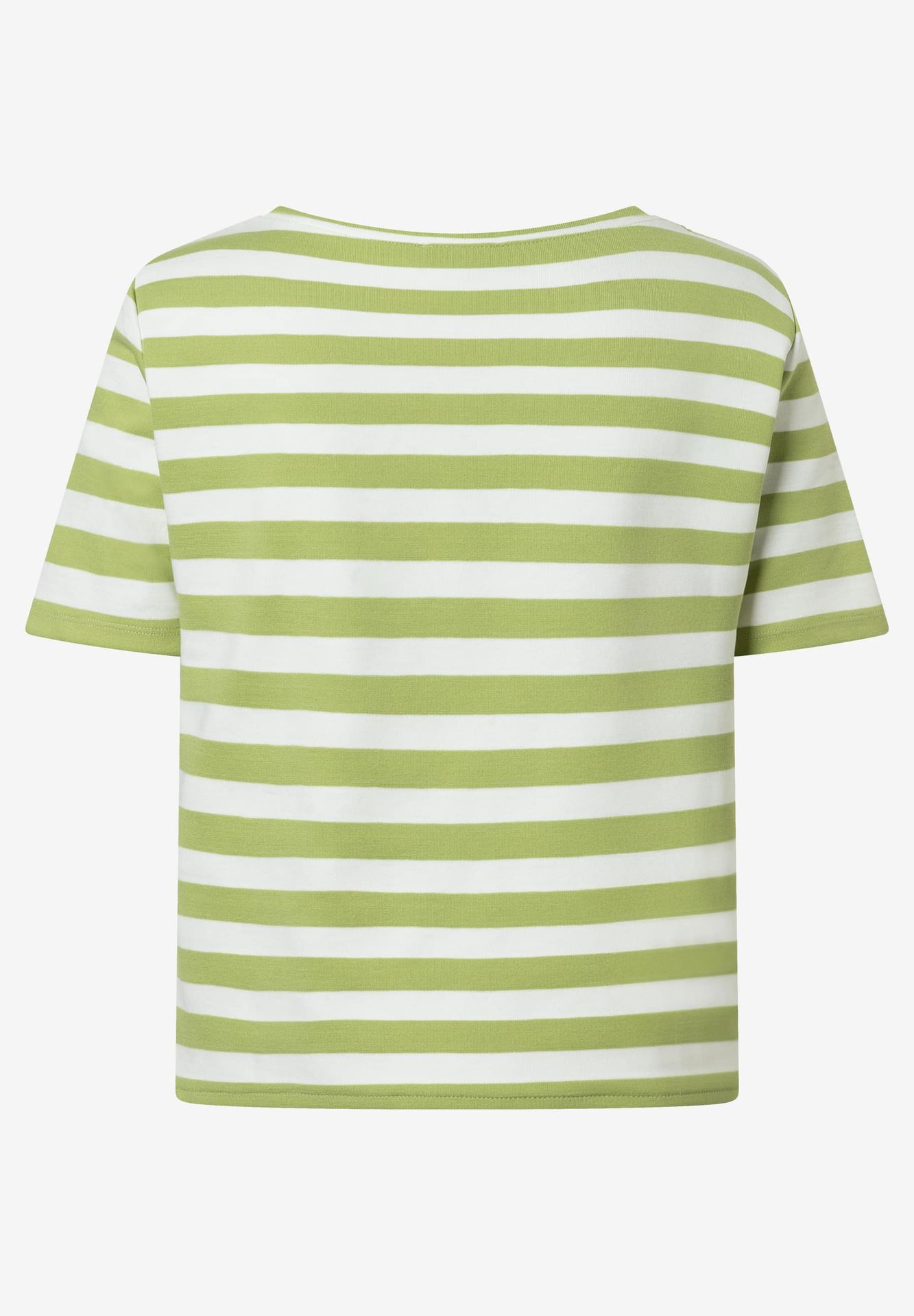 Streifen-T-Shirt mit Wording-Front-Motiv und Viskoseanteil