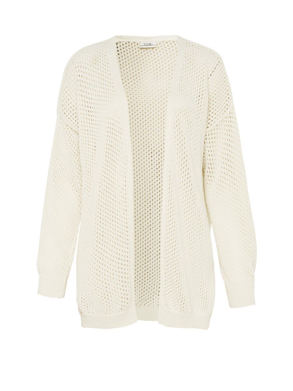 ofluftige offene Strickjacke "Hilla LA" in Baumwoll-Loch-Strick