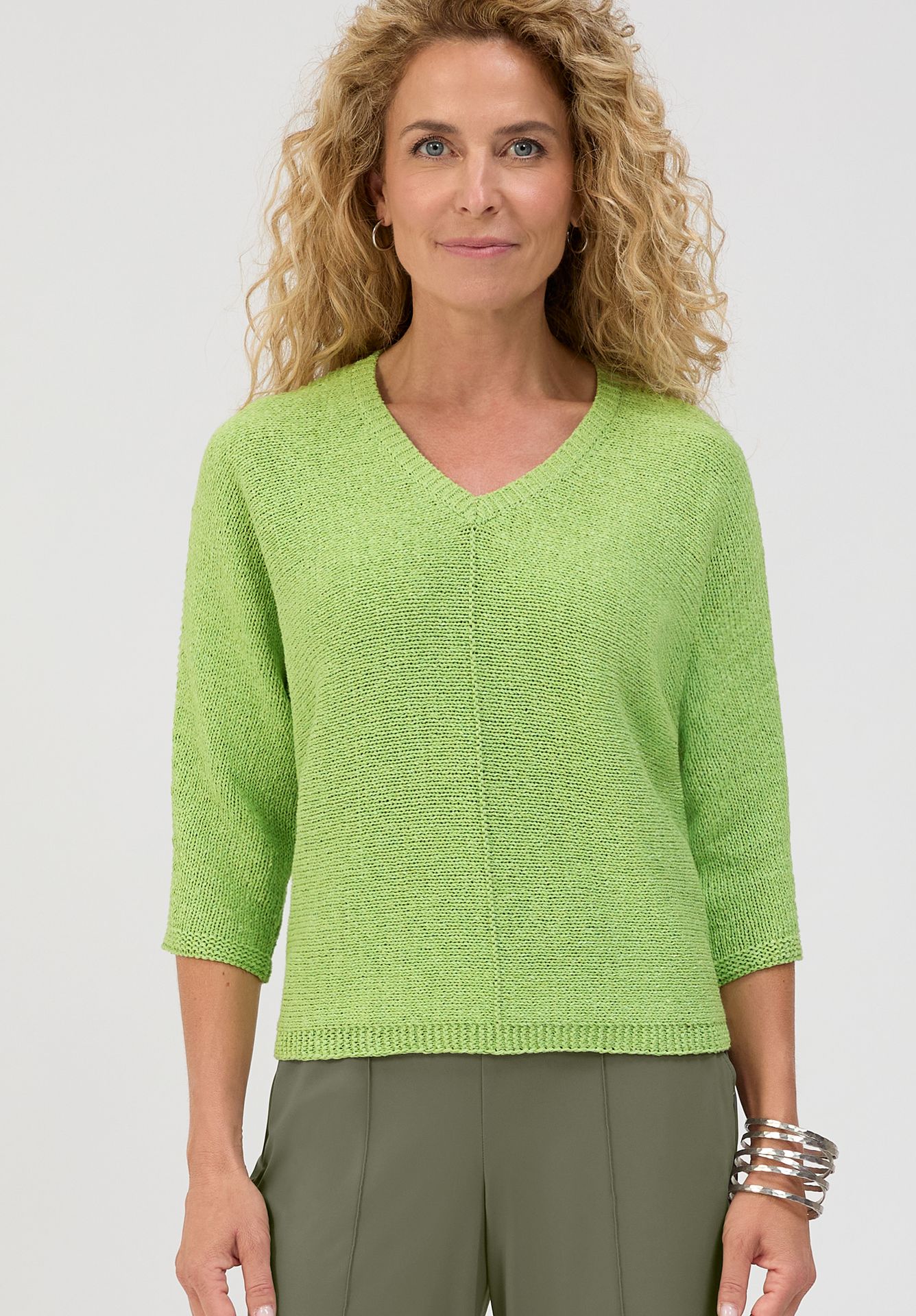 sommerlicher Strickpullover "OLINDE" aus Bändchengarn im Baumwoll-Mix
