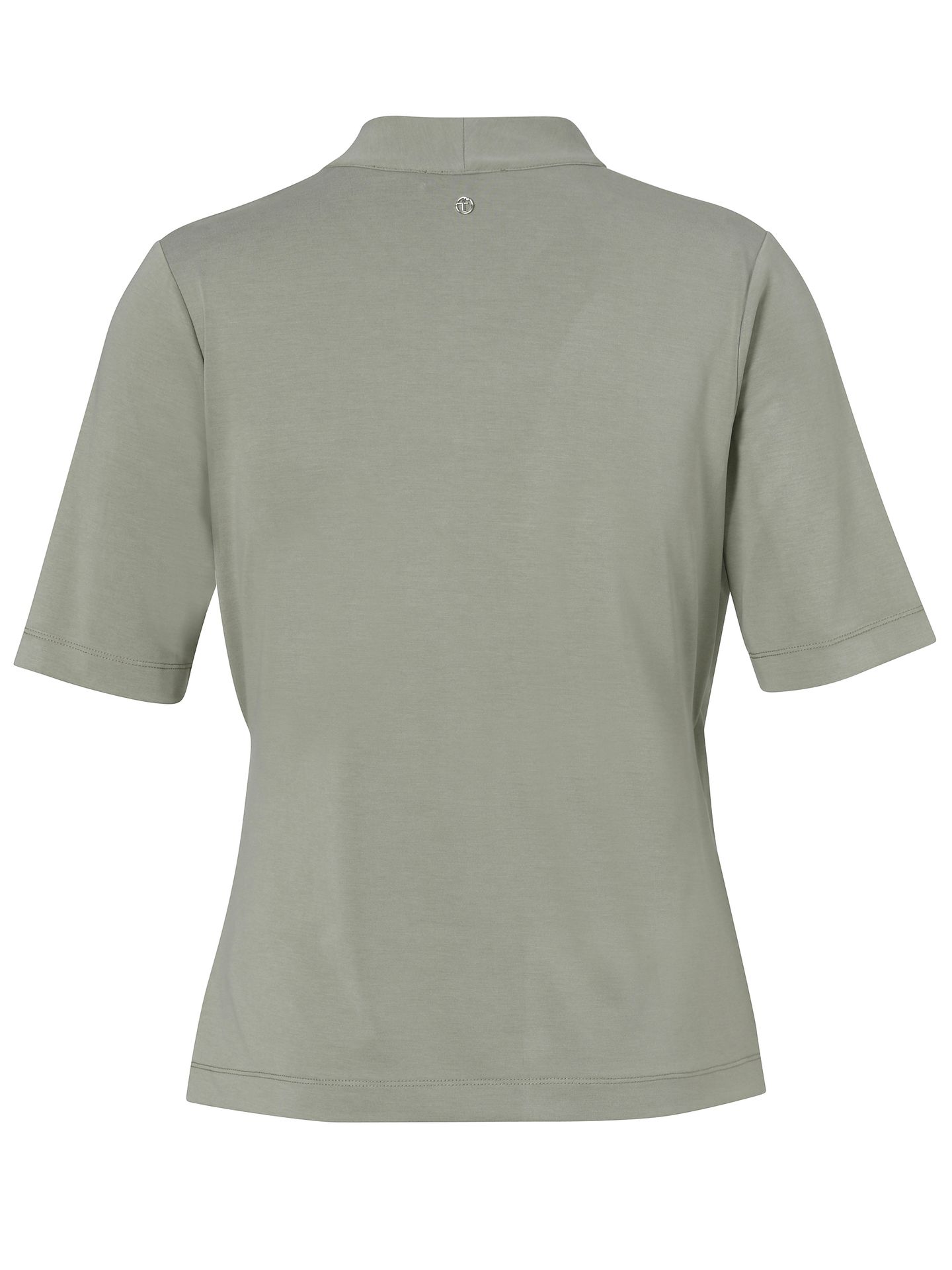 uni T-Shirt in Wickeloptik aus Modal-Mix