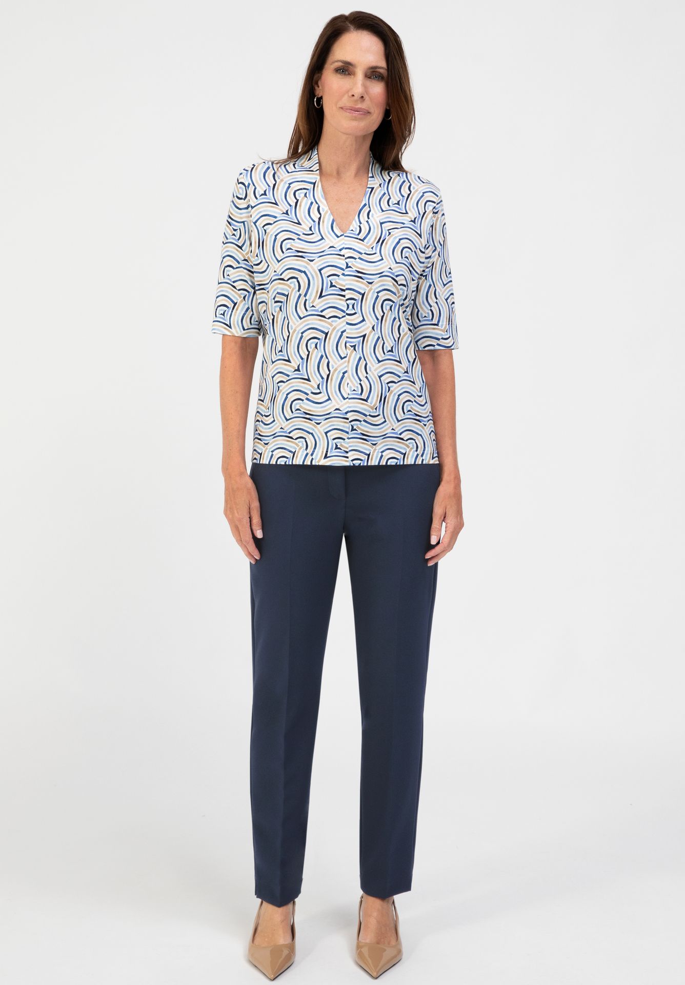 feminines Print-T-Shirt "KAYLA" aus Viskose-Jersey