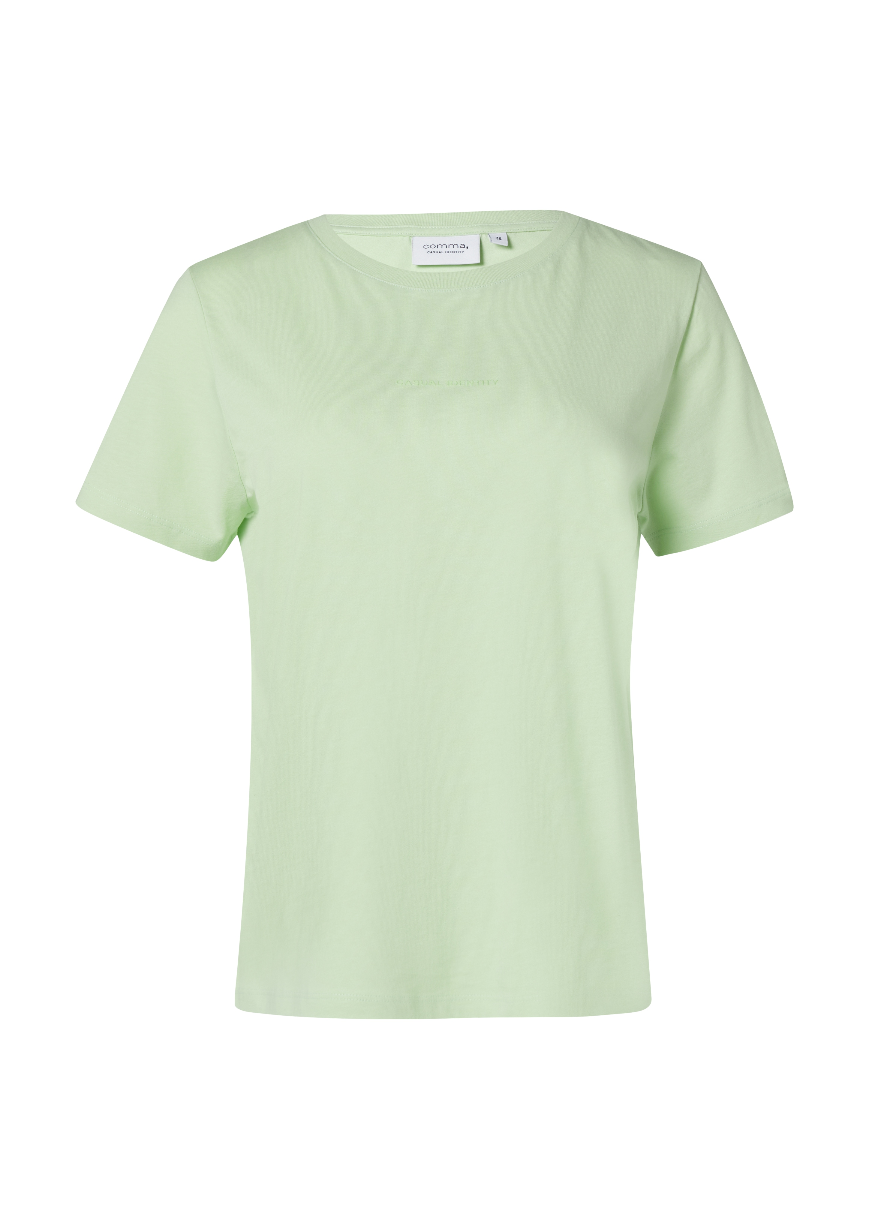 Basic-T-Shirt mit dezentem Logo-Print