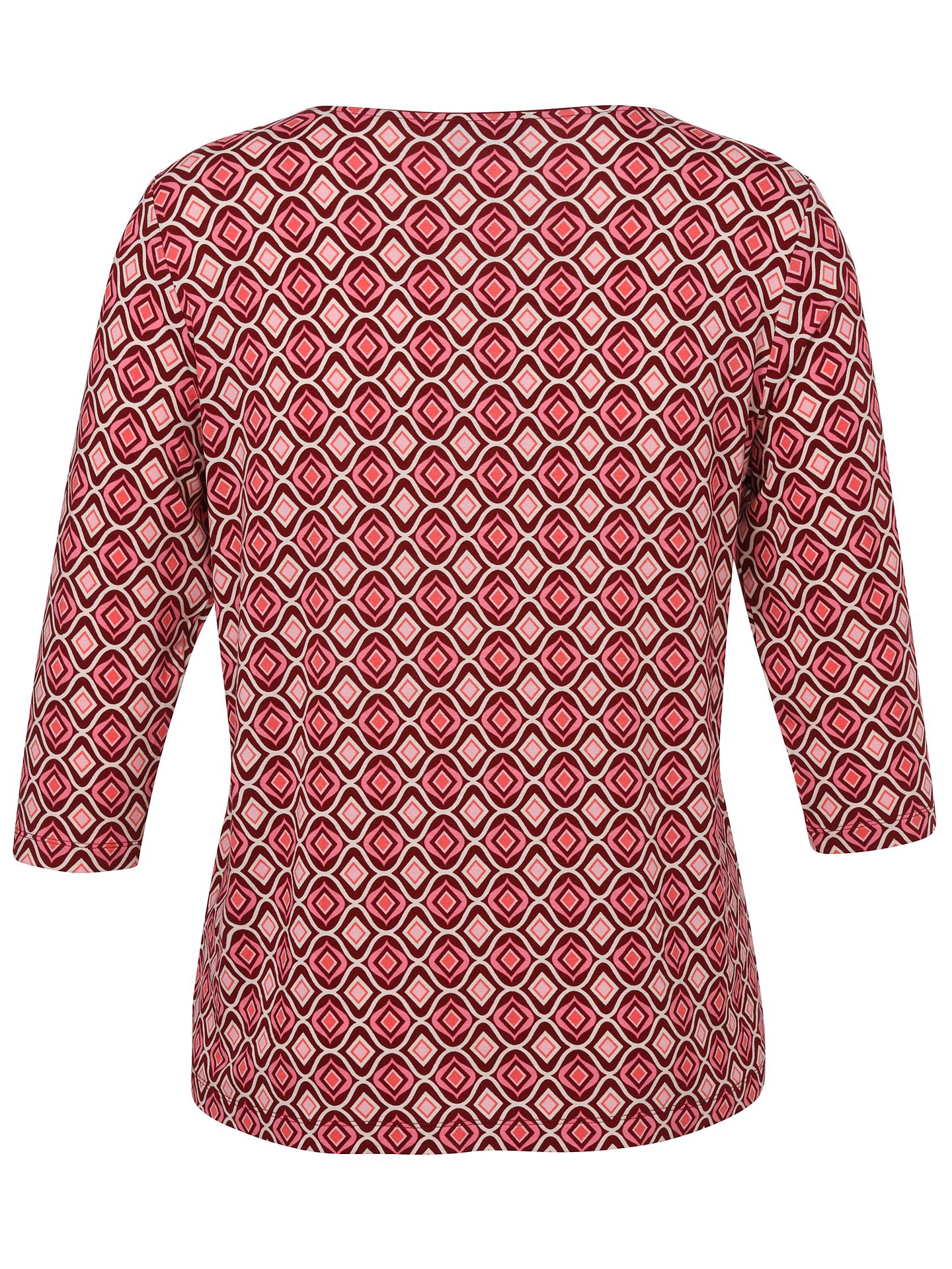 3/4 Arm-Shirt im Allover-Print aus Viskose-Jersey