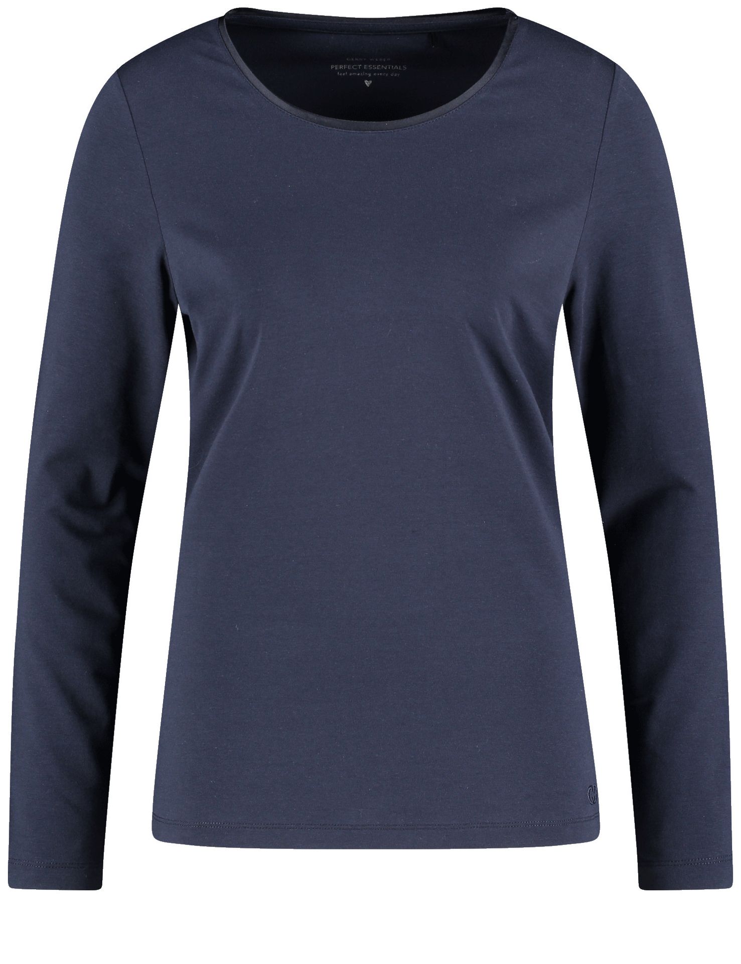 uni Basic-Langarm-Shirt aus Baumwoll-Modal