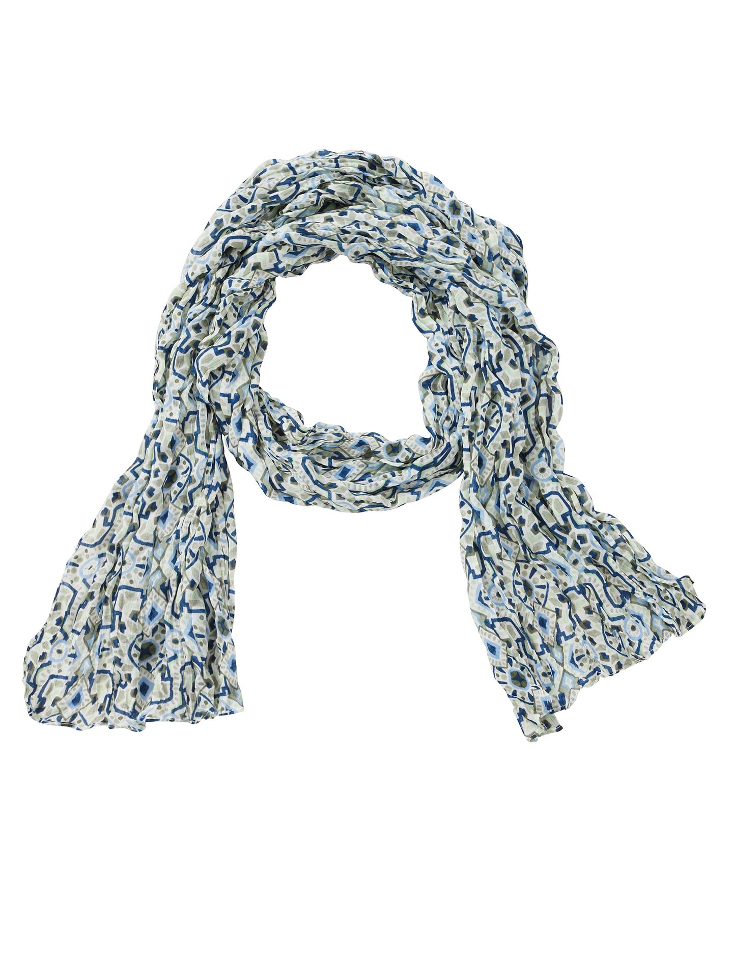 pflegekeichter Krinkle-Schal mit Allover-Druck